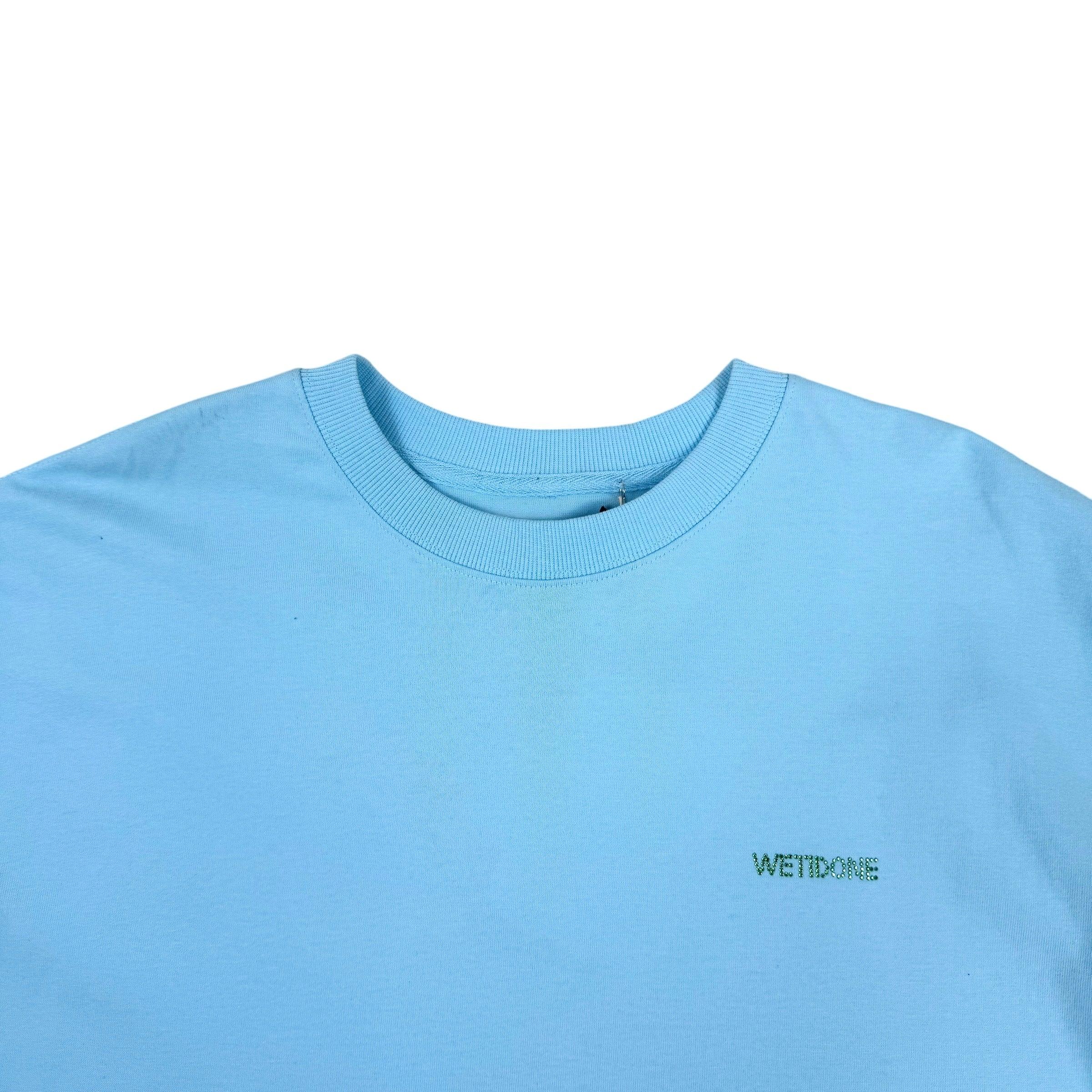 We11done Back Logo Oversized Heavy T-Shirt Sky Blue (Fits L-XL) thumbnail 2