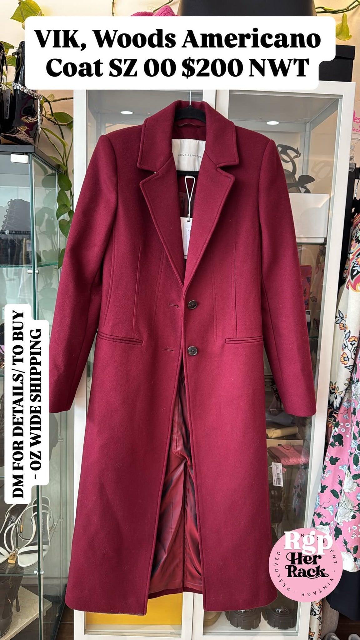 Viktoria & Woods Burgundy Coat - size 0