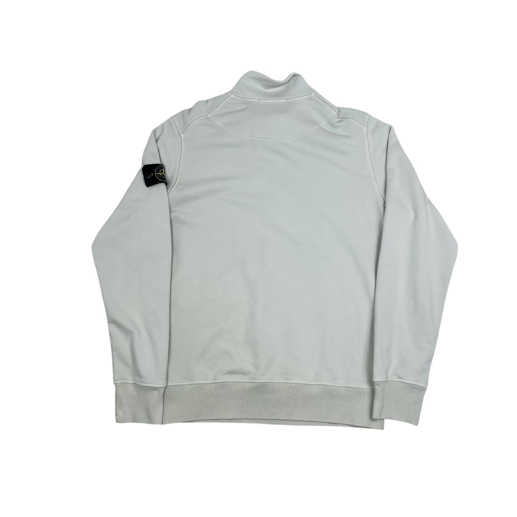 Stone Island Garment-Dyed Quarter-Zip Sweatshirt Pale Blue (Size M) thumbnail 3