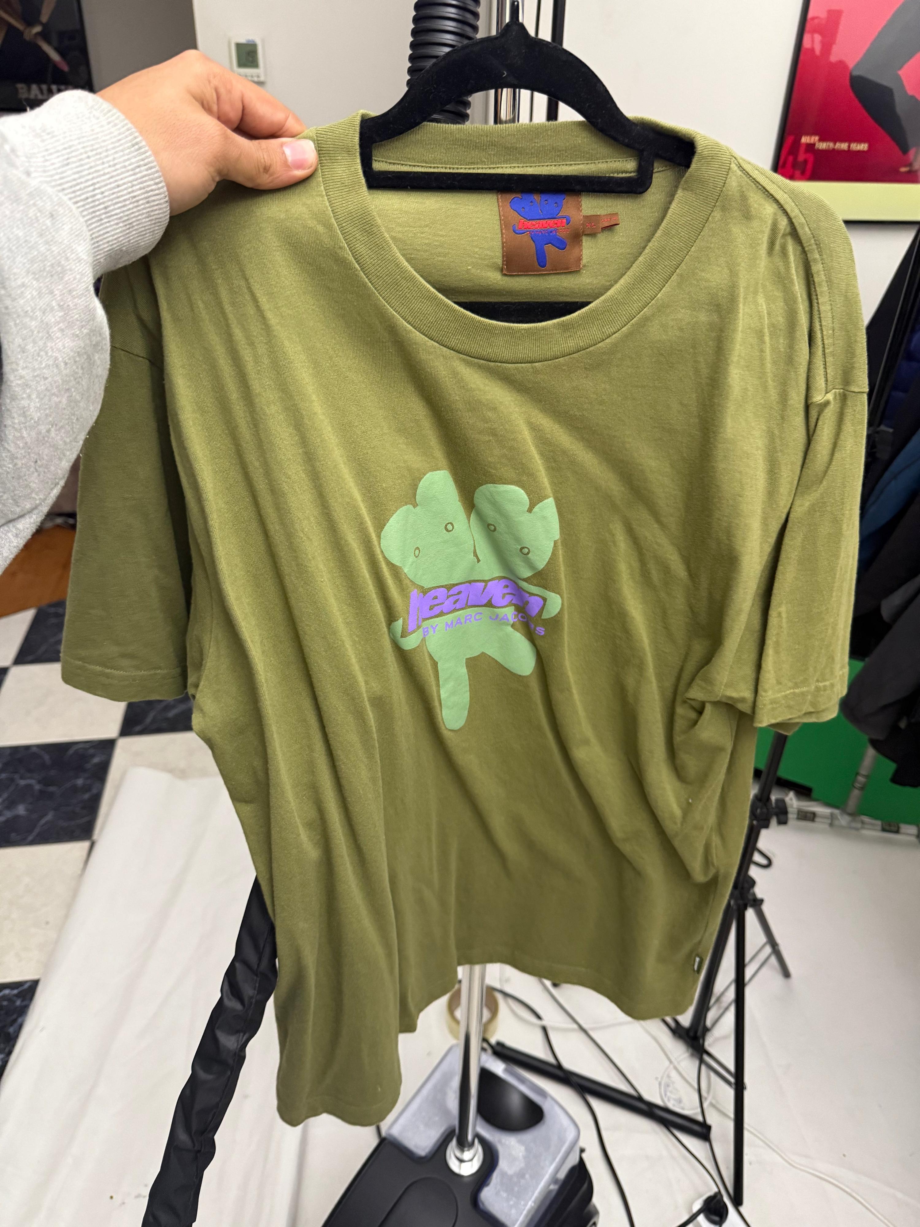 Heaven by Marc Jacobs SS22 Bear Logo T-Shirt Green (Fits L)