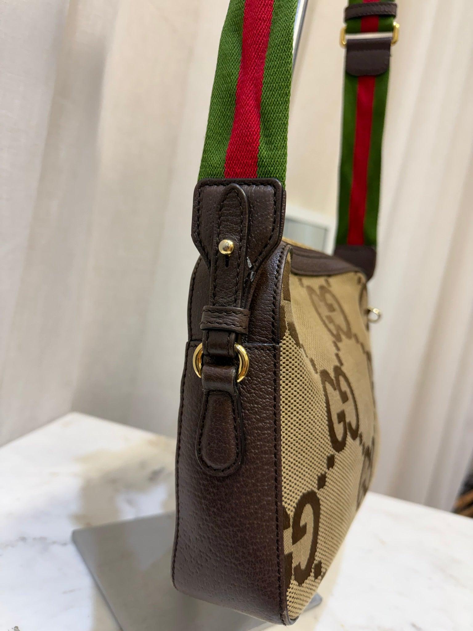 Gucci Monogram Brown Leather Bag thumbnail 5