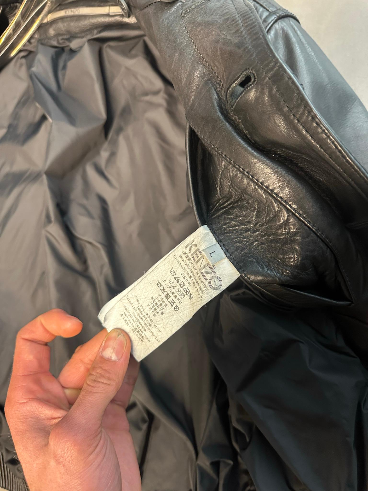 Kenzo Leather Jacket Black (Size L) thumbnail 3