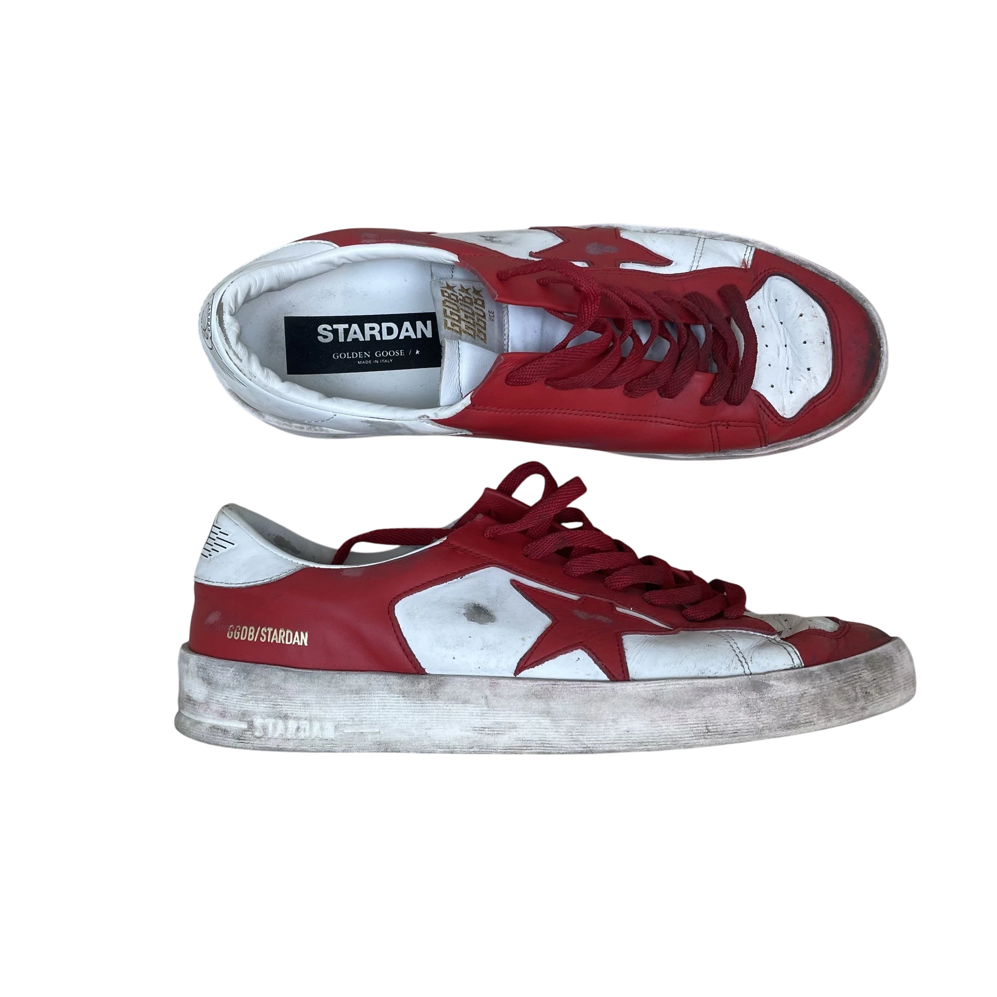 Golden Goose Leather Stardan Sneakers Red/White (Size 44)