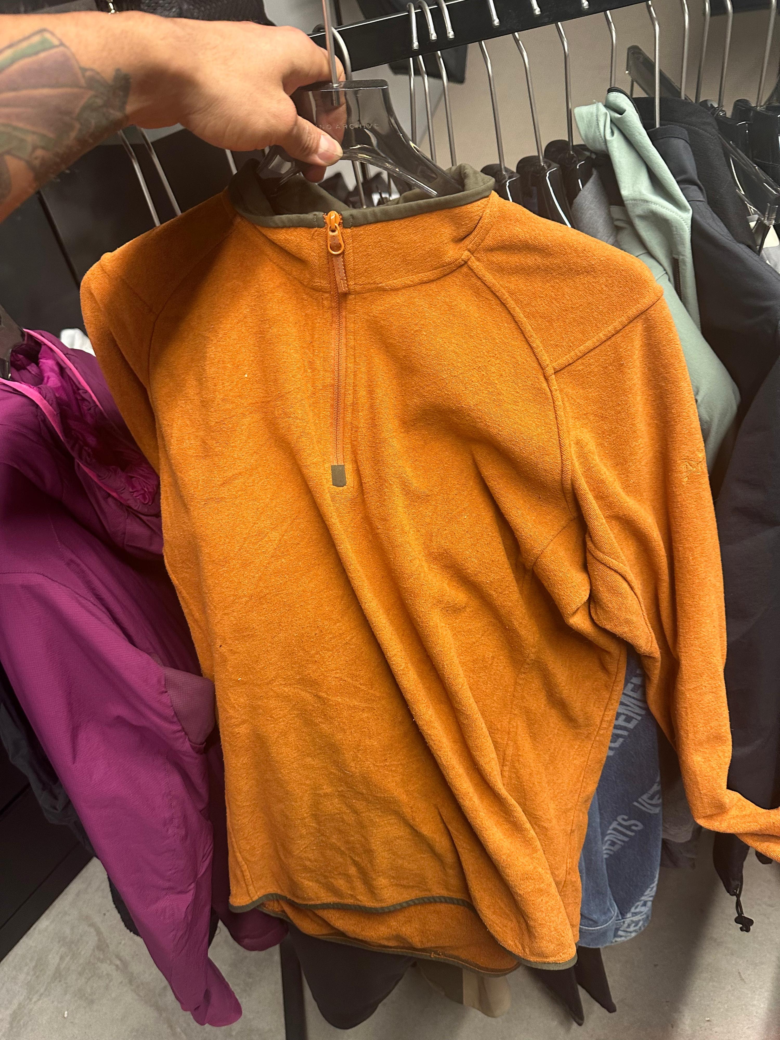 Arc’teryx Endocon Quarter-Zip Fleece Jumper Orange (Size M)