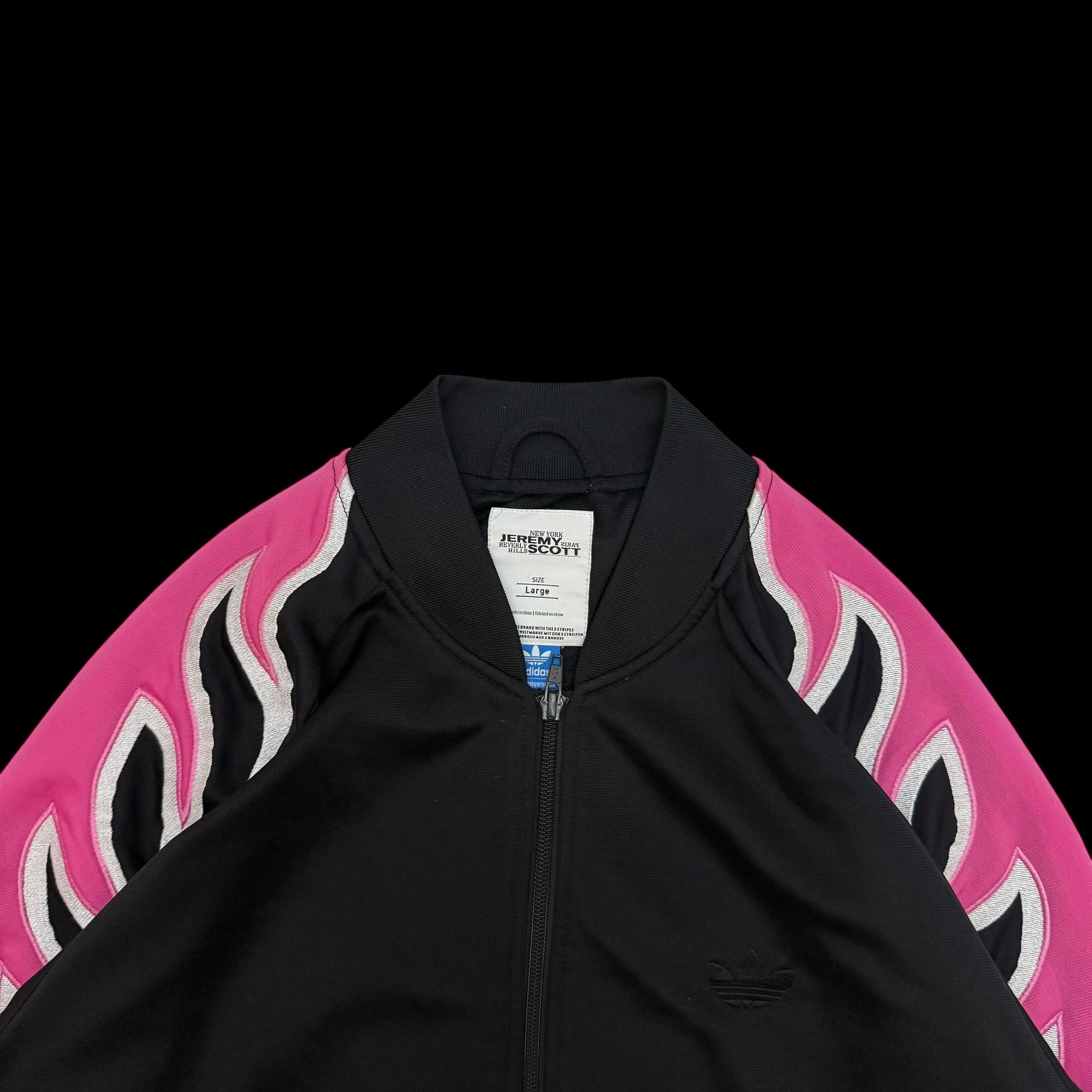 Jeremy Scott x Adidas Jacket Pink Flames Tracksuit Jacket (Fits S-M) thumbnail 2