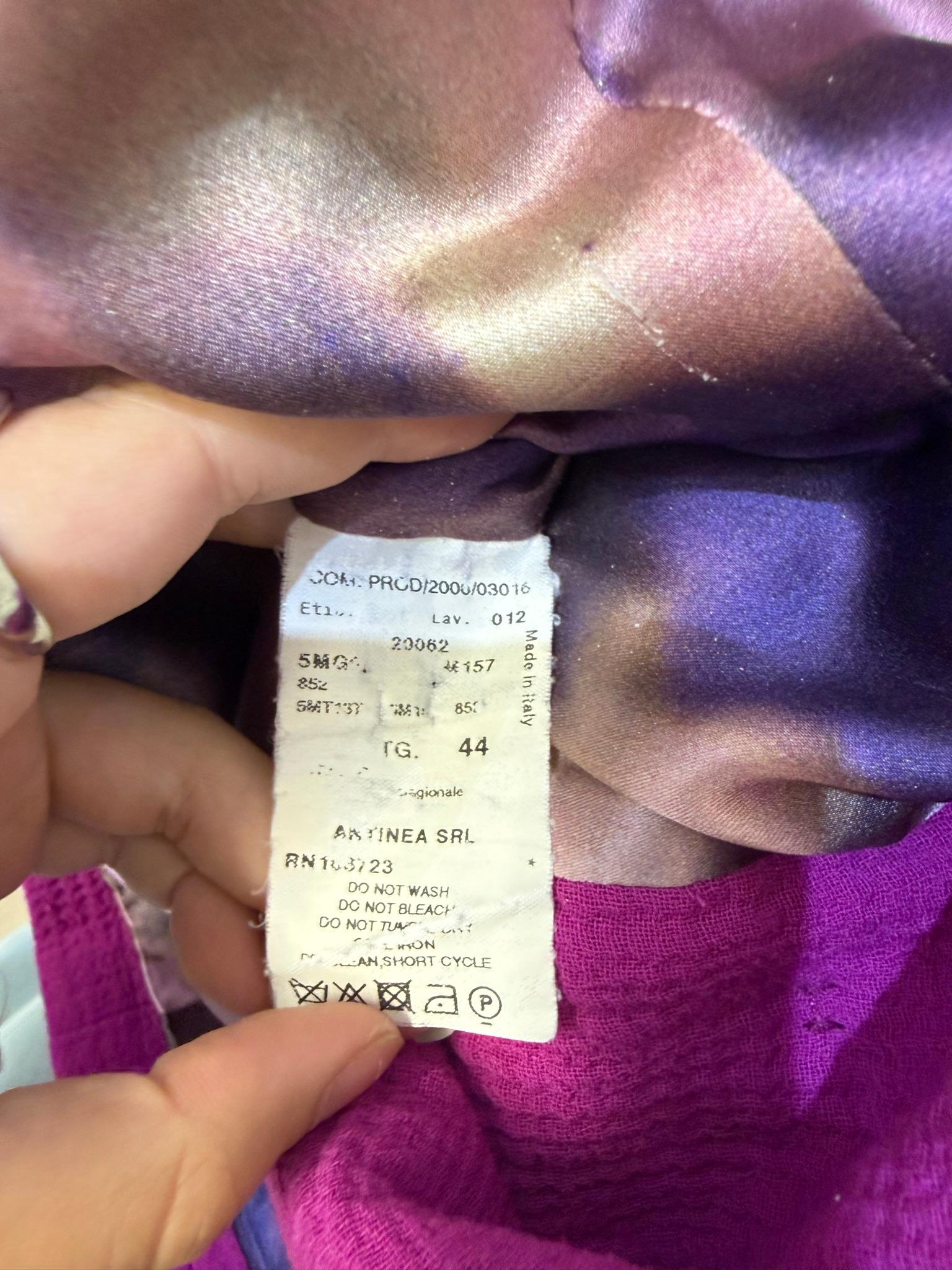 Armani Collezioni Purple Wool Double Breasted Blazer 44 thumbnail 5