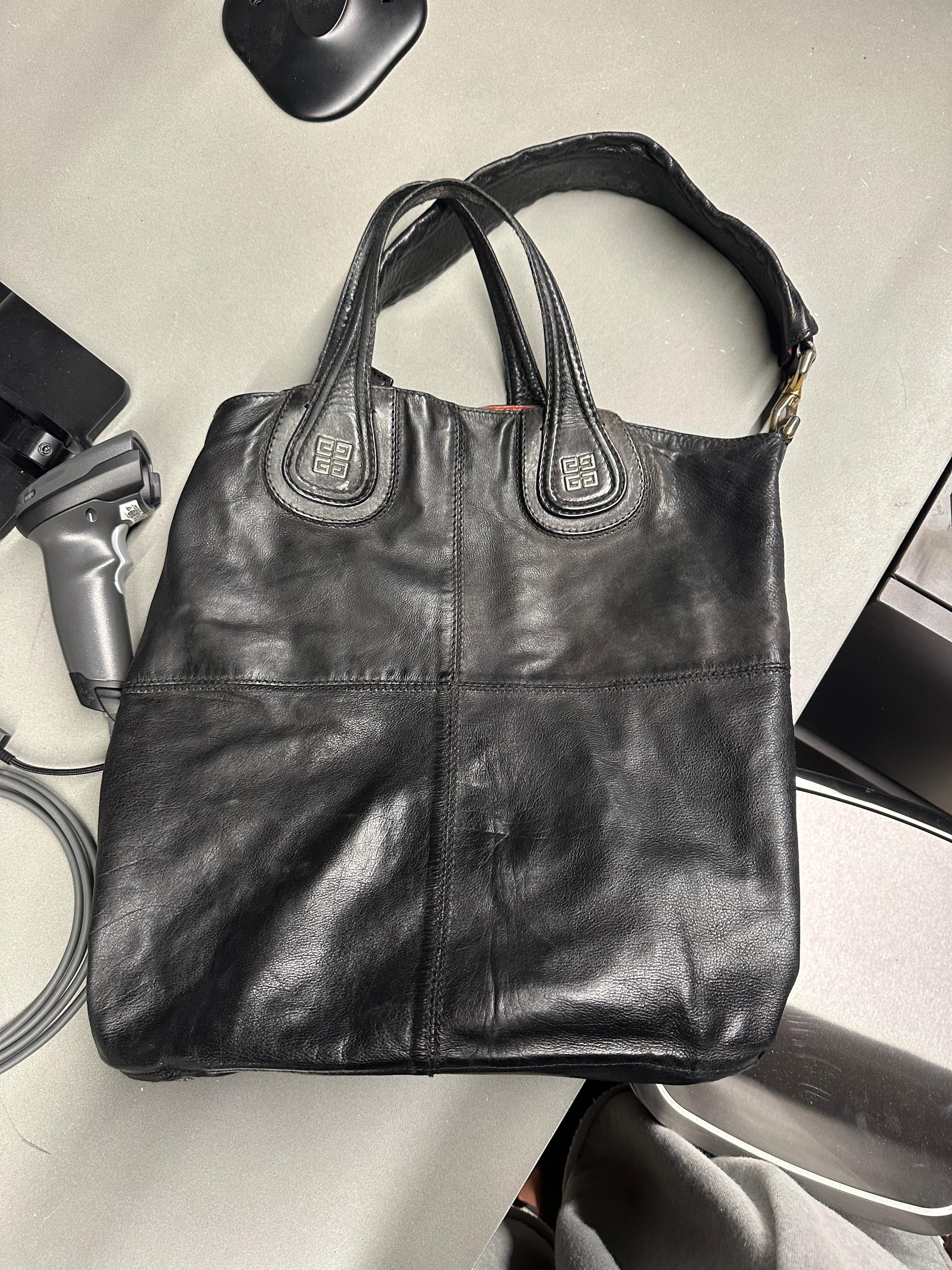 Givenchy Nightingale 2-Way Leather Shoulder Bag Black
