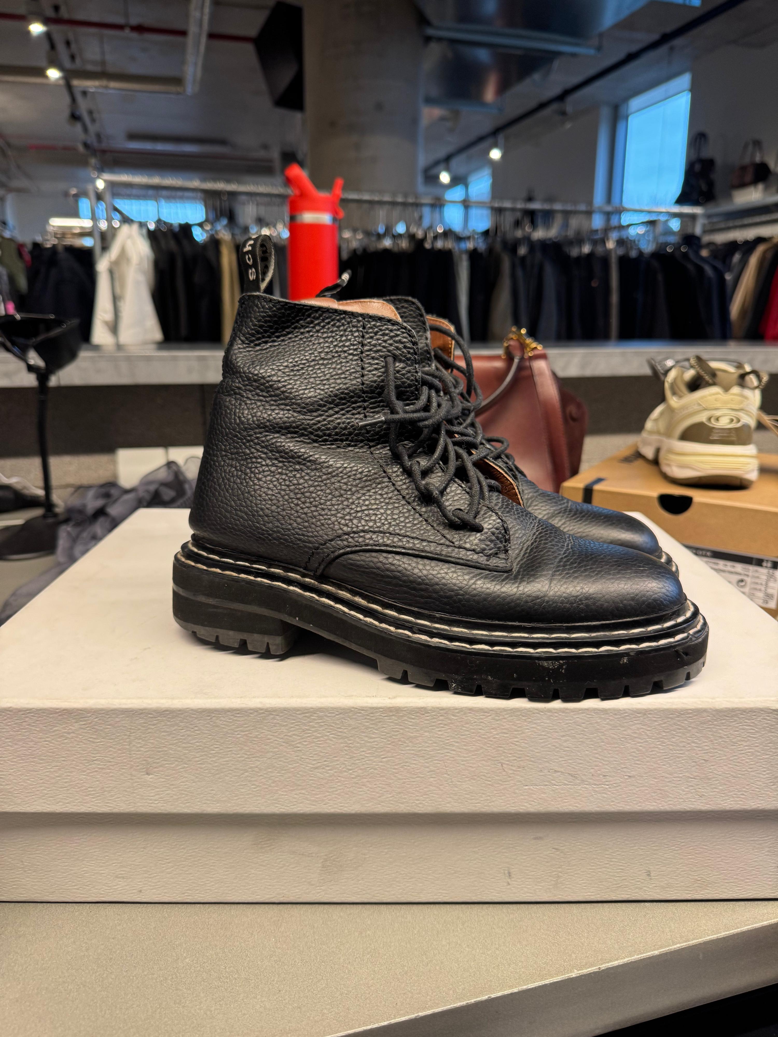 Proenza Schouler Lug Sole Combat Boots Black (Size EU37)