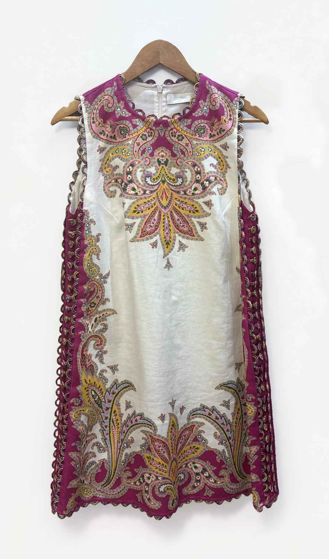 Zimmermann Pink White Paisley Dress 3