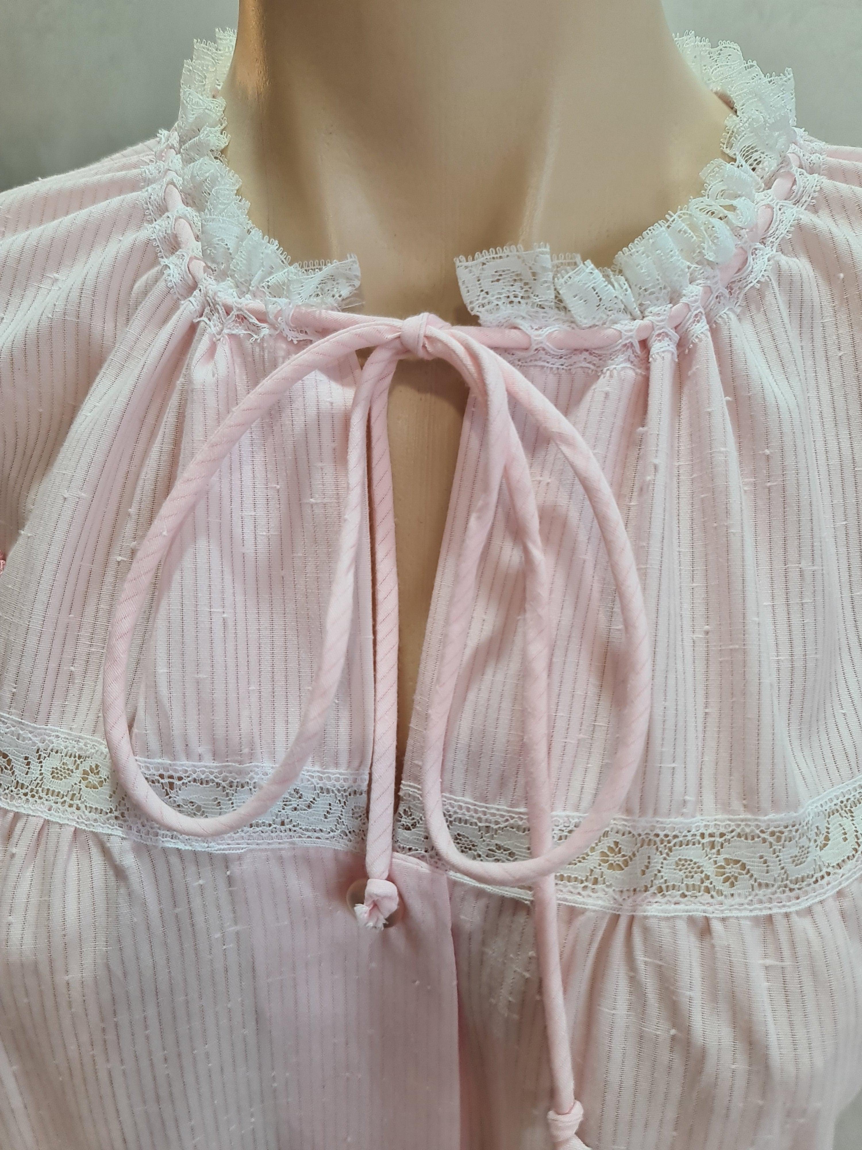 Vintage Elle Pink Night Dress - size L thumbnail 6