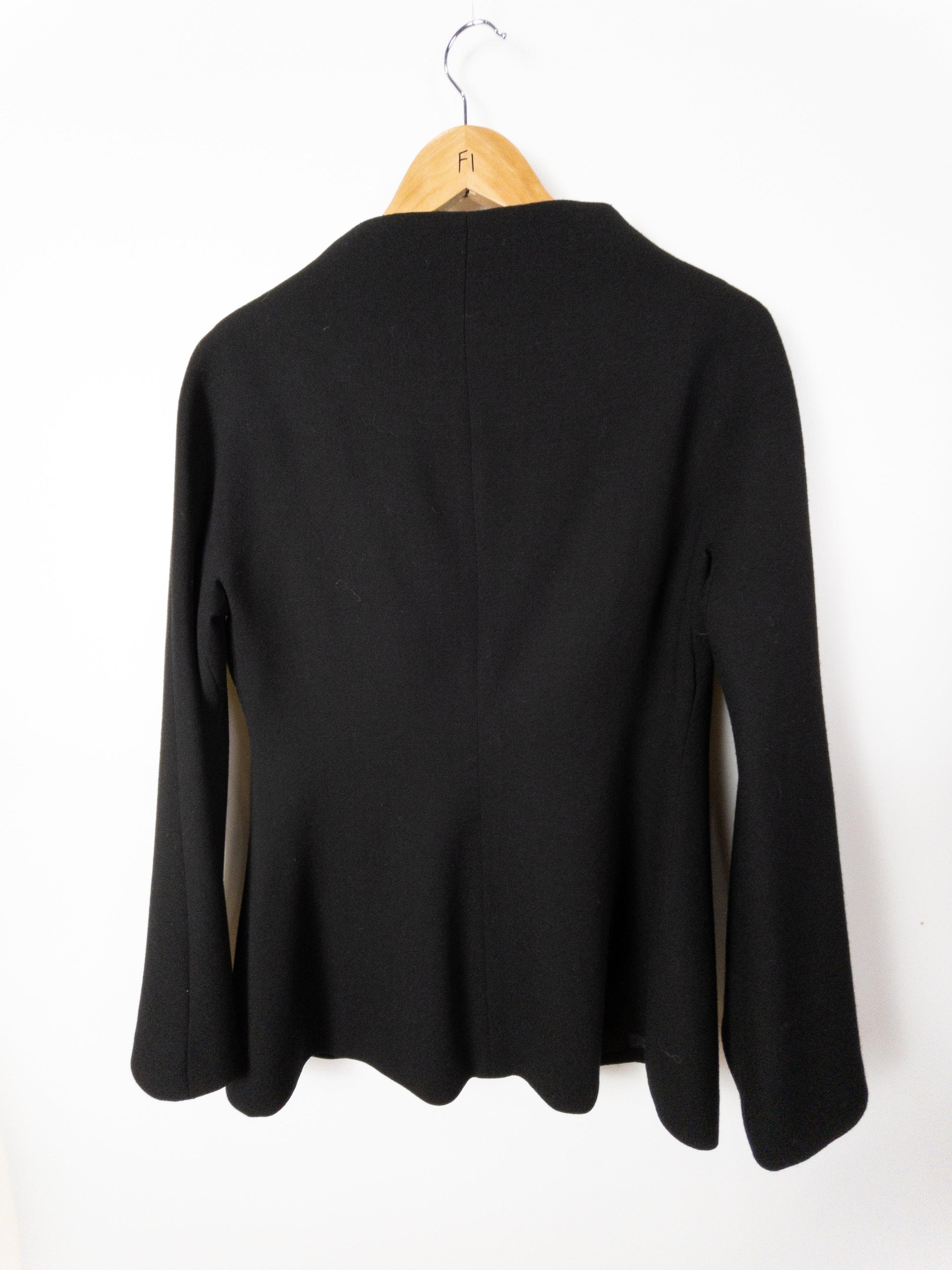 CARLA ZAMPATTI Black Wool Jacket Size 10 thumbnail 3