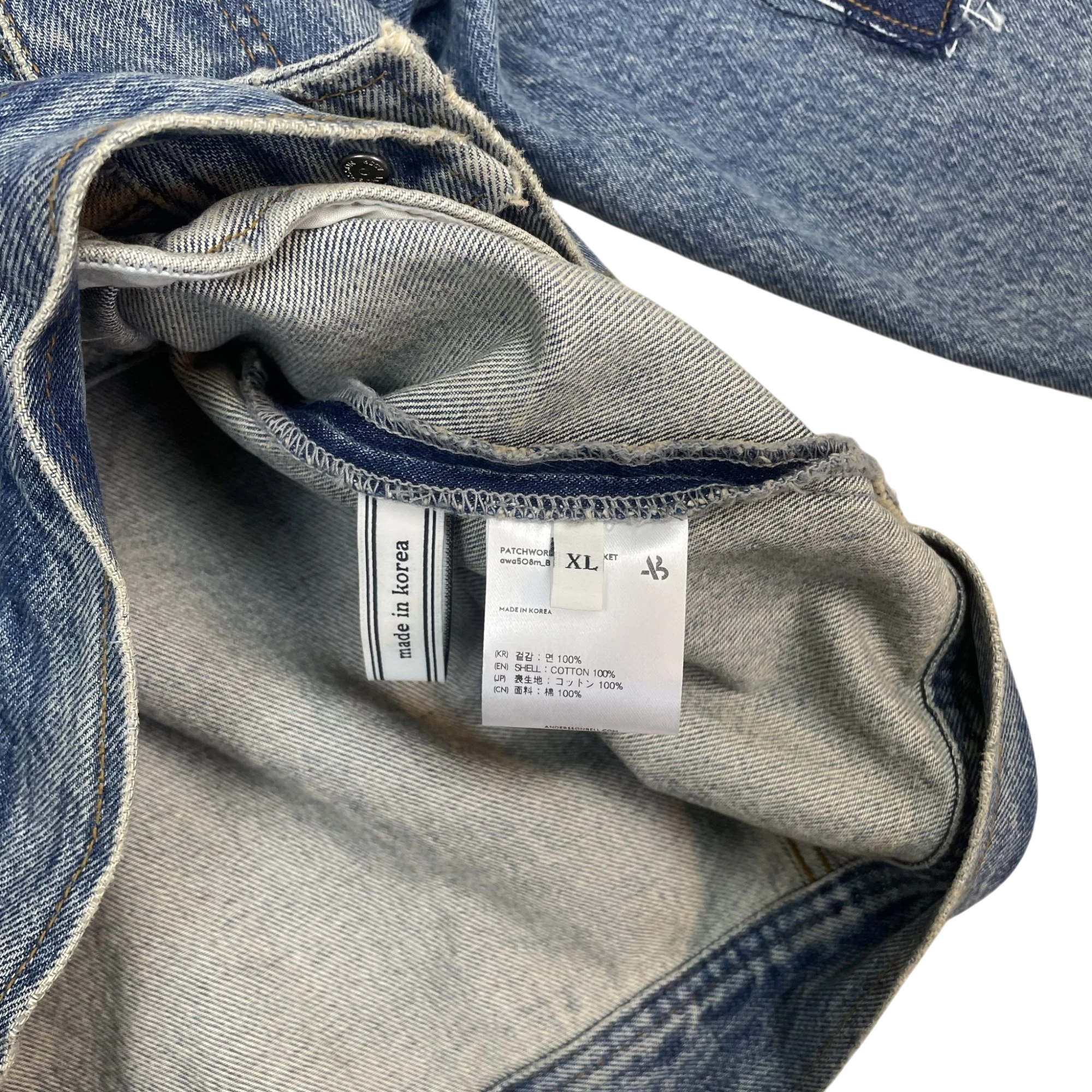 Andersson Bell Patchwork Denim Jacket Blue Multi (Size XL) thumbnail 6