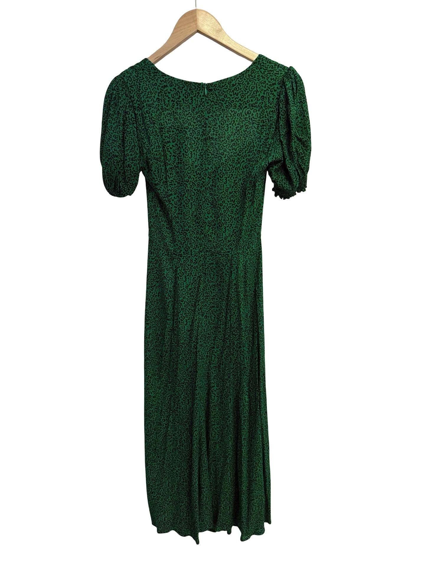 Reformation Green Midi Dress S thumbnail 2