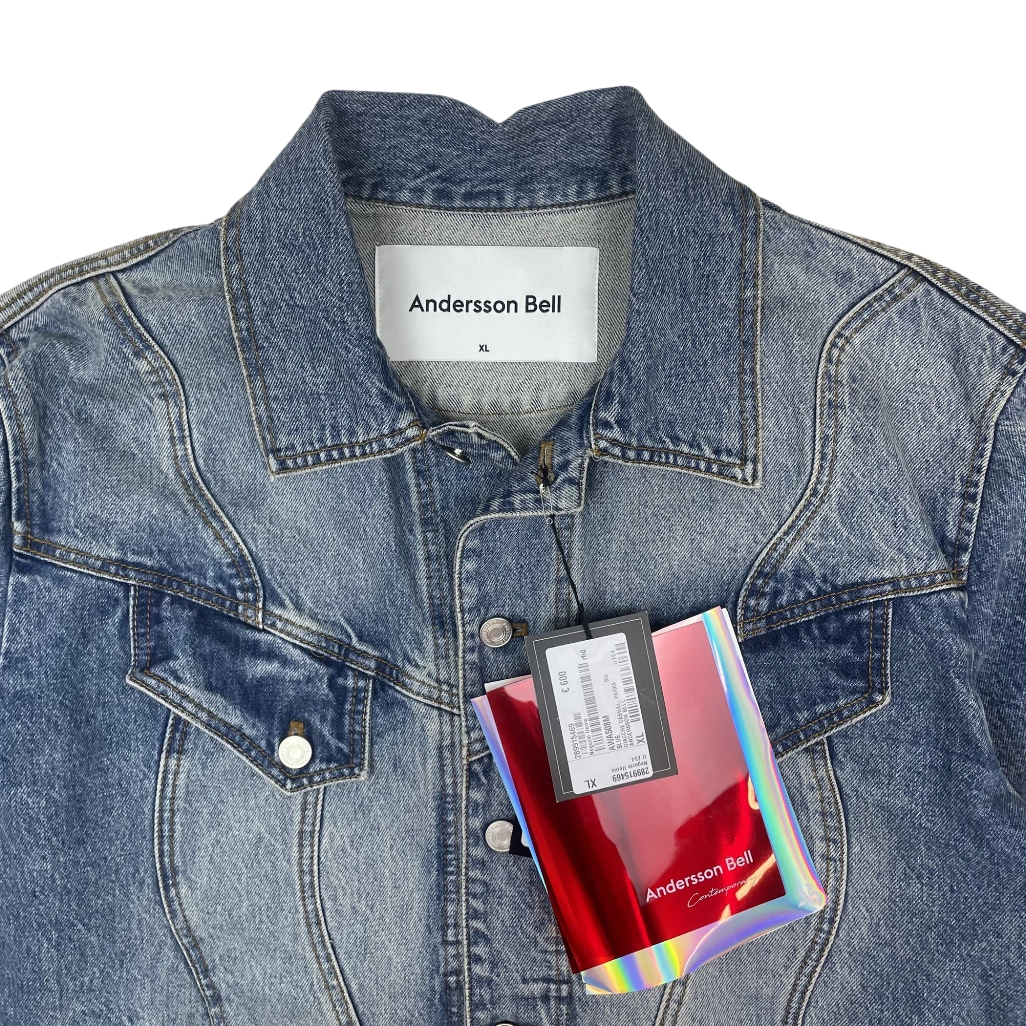 Andersson Bell Patchwork Denim Jacket Blue Multi (Size XL) thumbnail 2