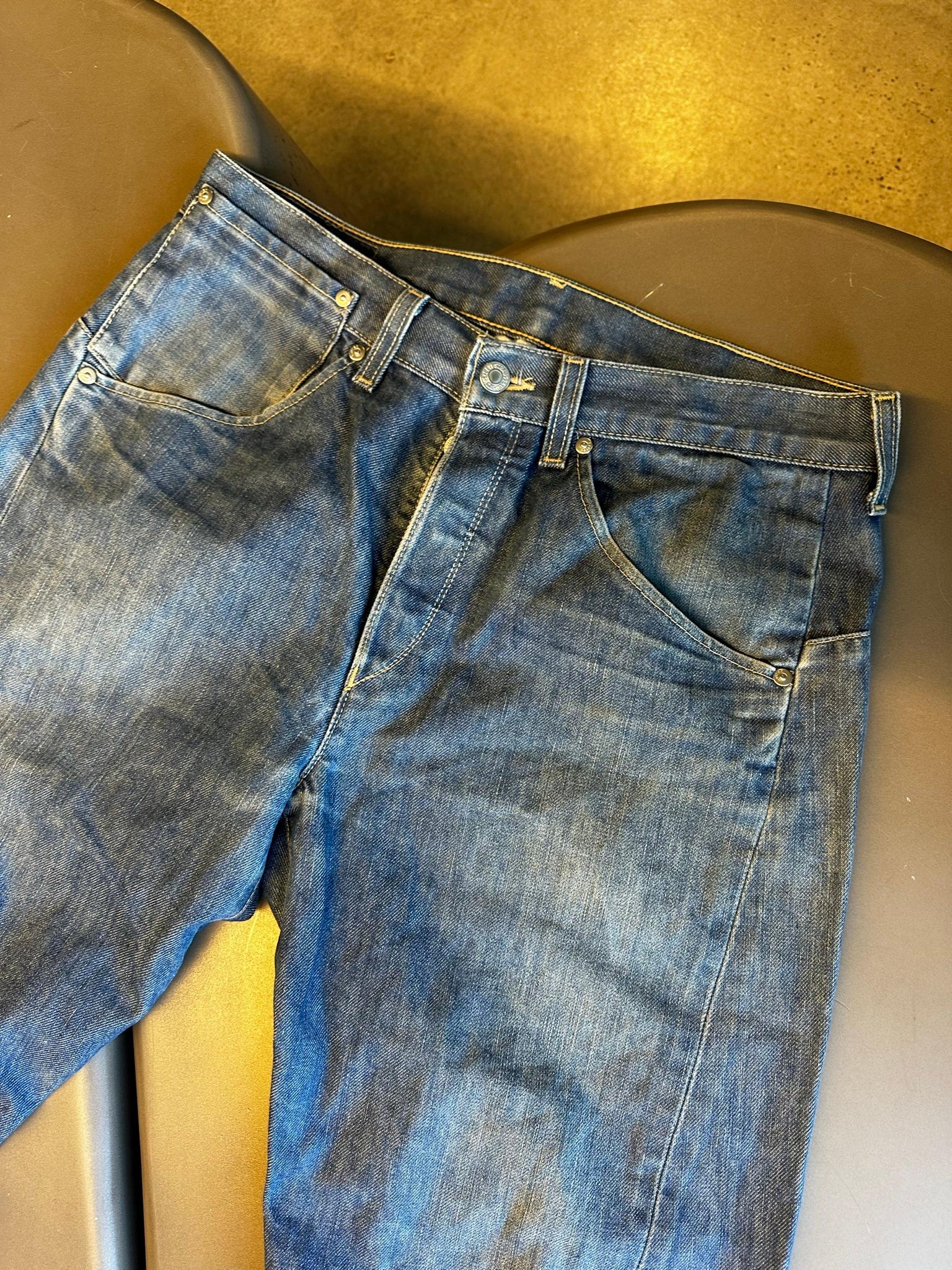 Levi's Engineered 00s Twisted Seam Washed Denim Jeans Blue 00001 0835 (Size 32”) thumbnail 2