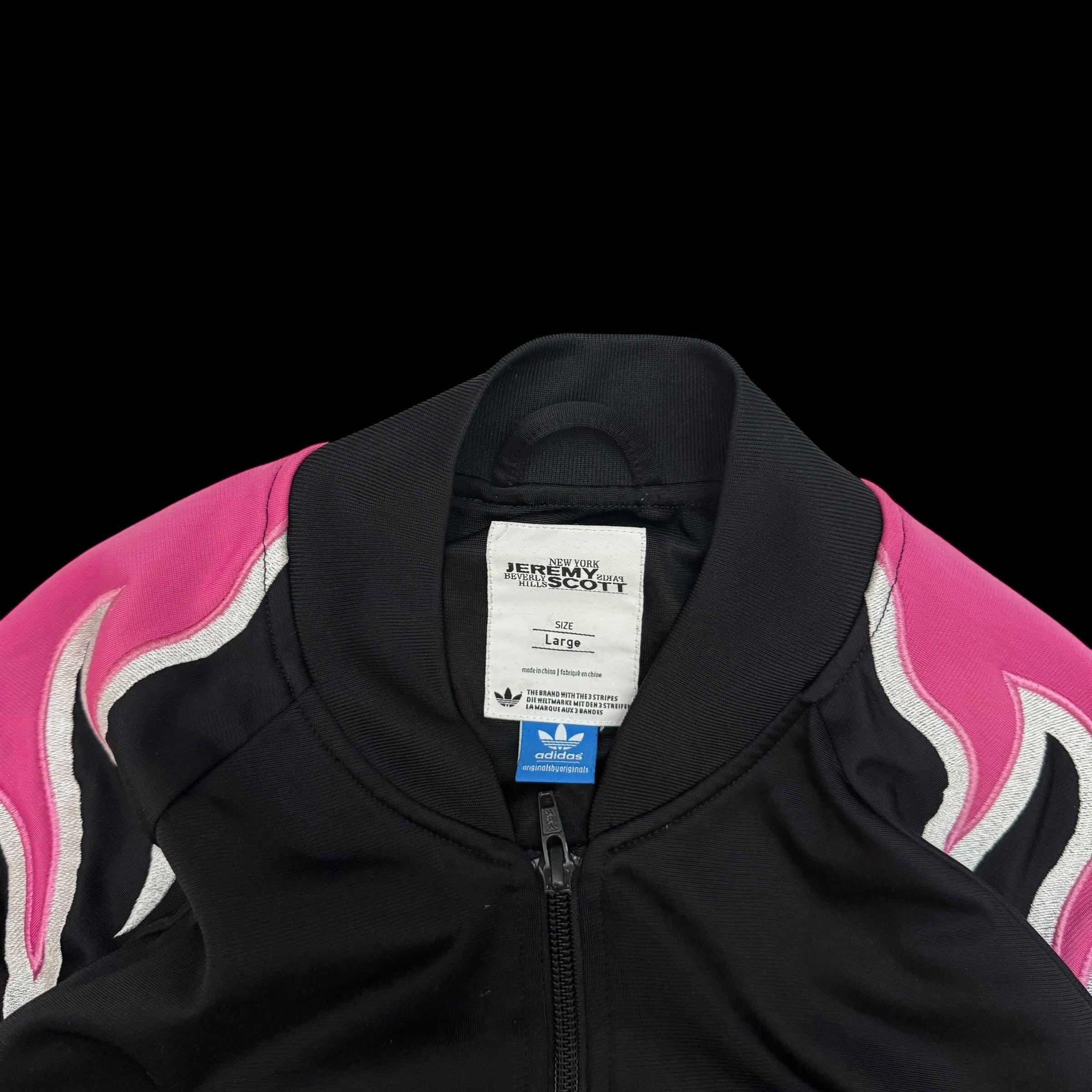 Jeremy Scott x Adidas Jacket Pink Flames Tracksuit Jacket (Fits S-M) thumbnail 3