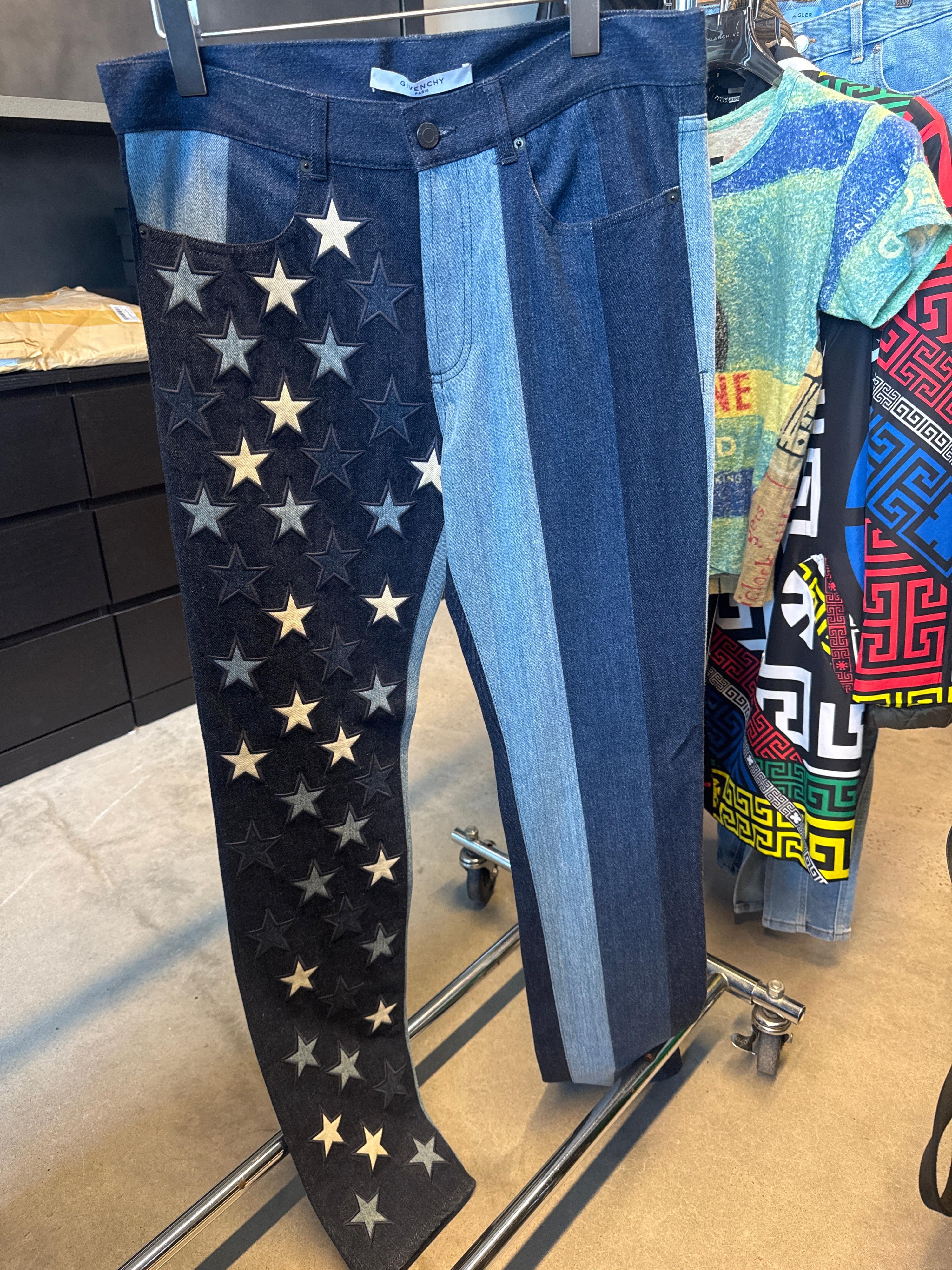 Givenchy Stars & Stripes Jeans (Size 32)
