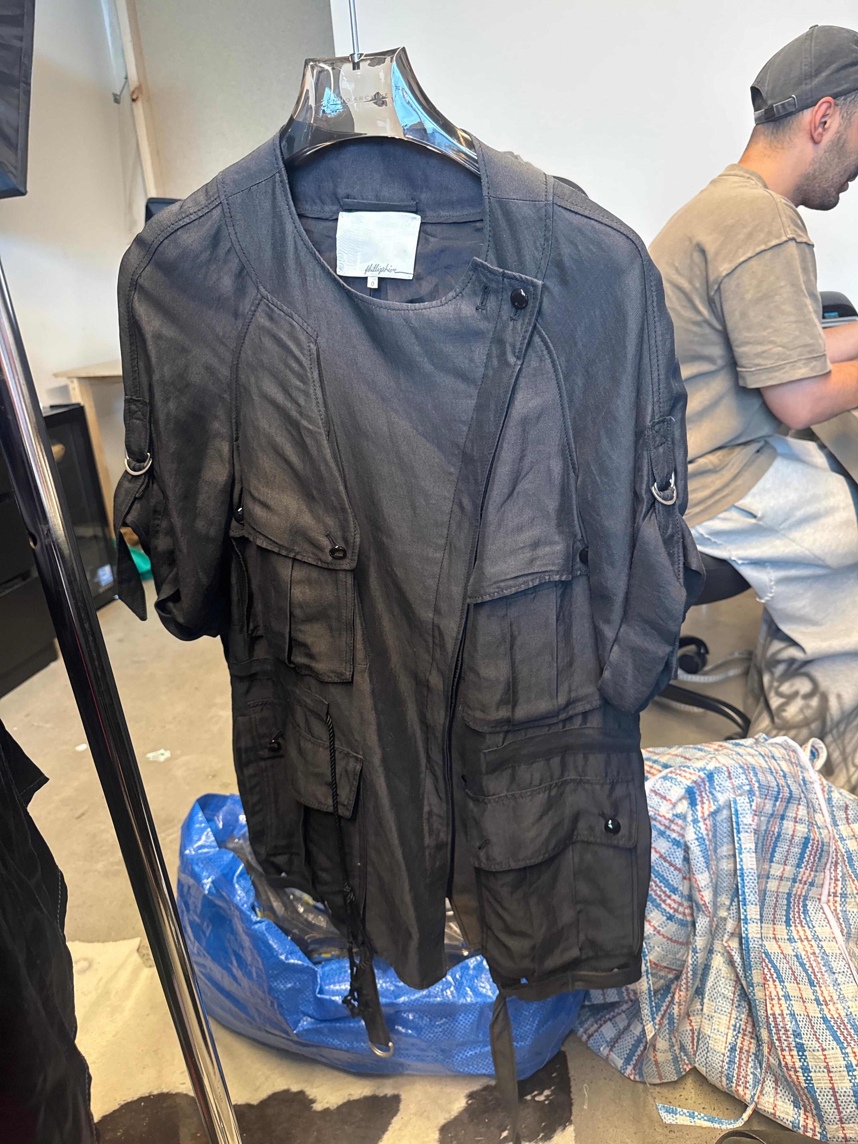 3.1 Phillip Lim Linen Blend Utility Jacket (Size 0)
