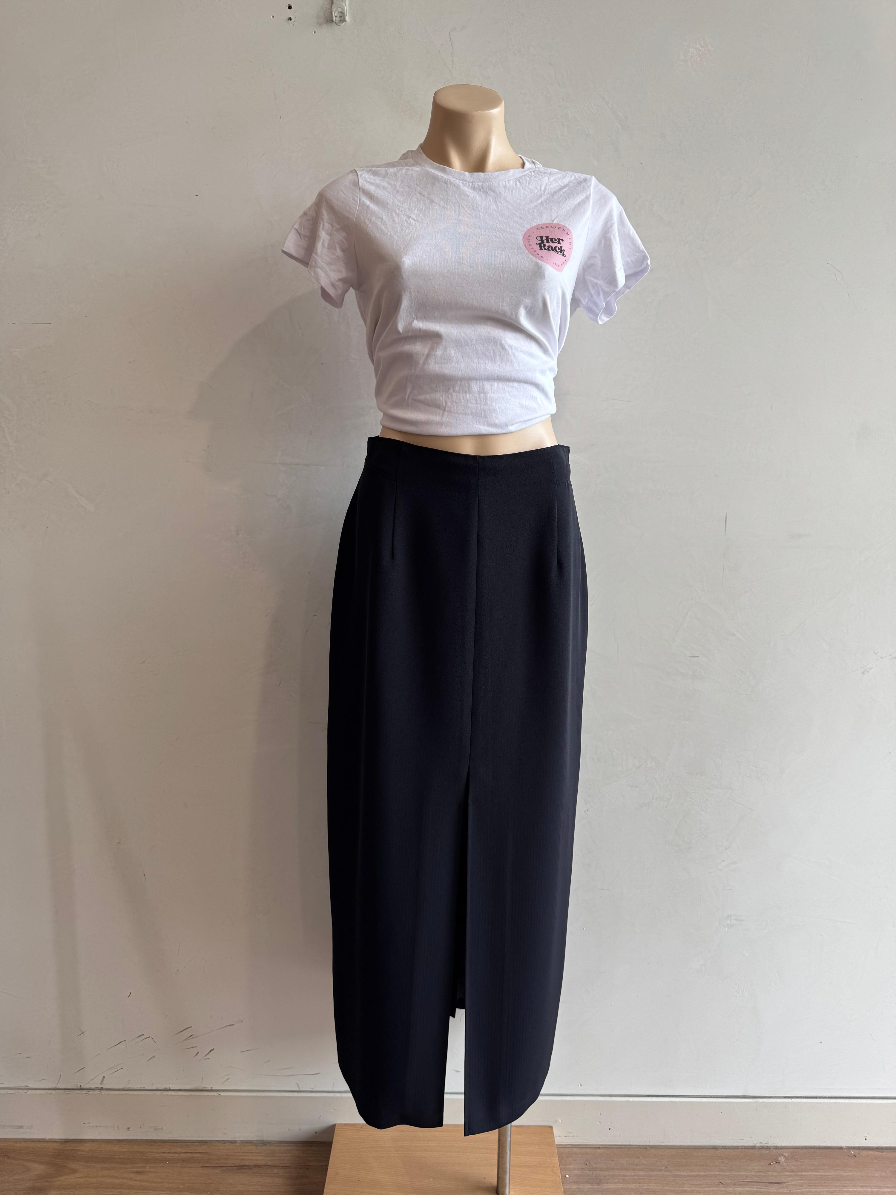 Vintage Katie’s Navy Maxi Split Skirt - size 14 thumbnail 3