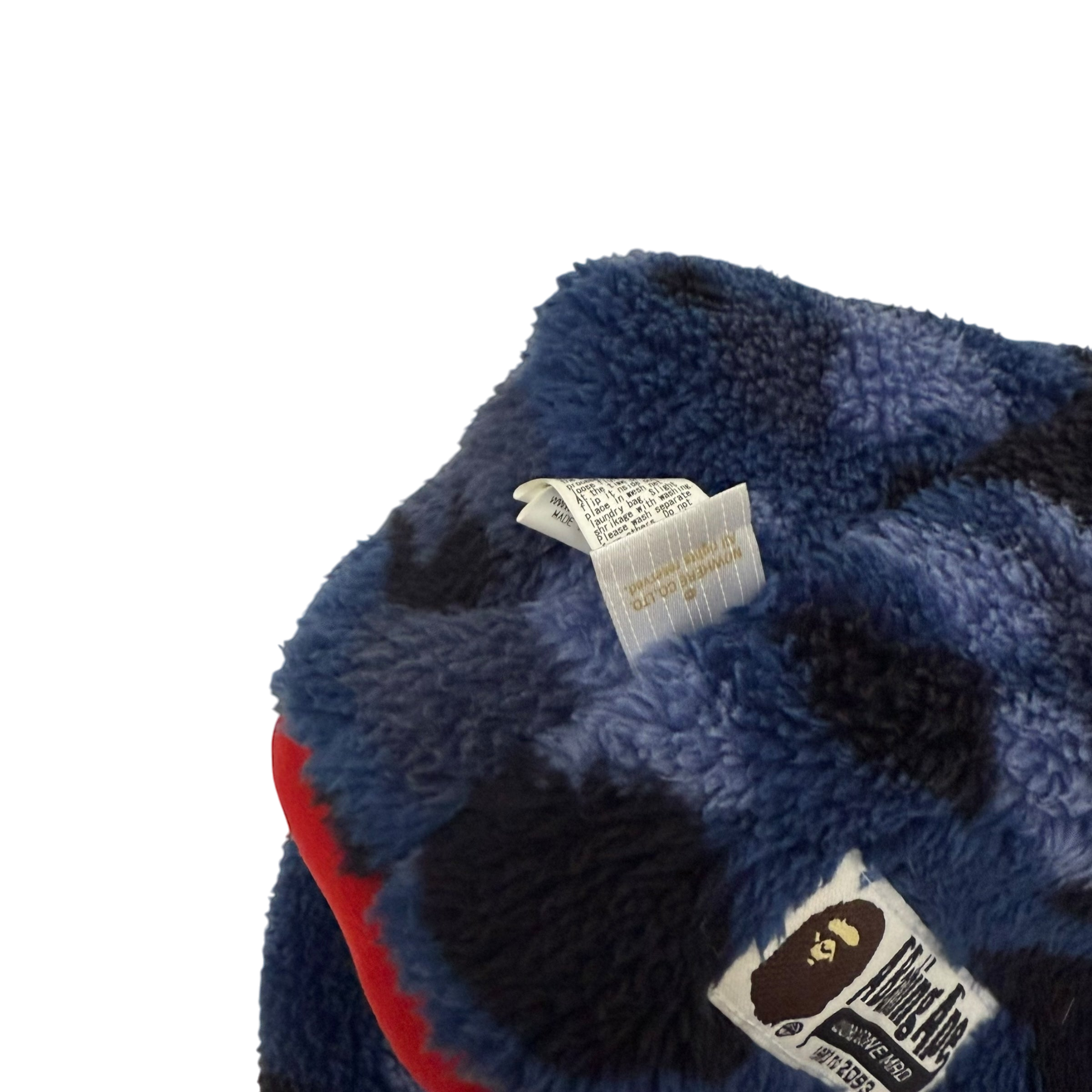 BAPE (A Bathing Ape) Fleece Scarf Red/Blue thumbnail 7