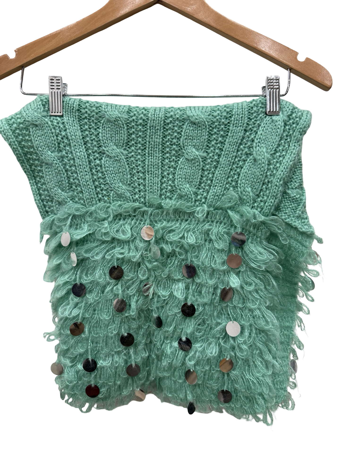 I Am I Green Wool Scarf