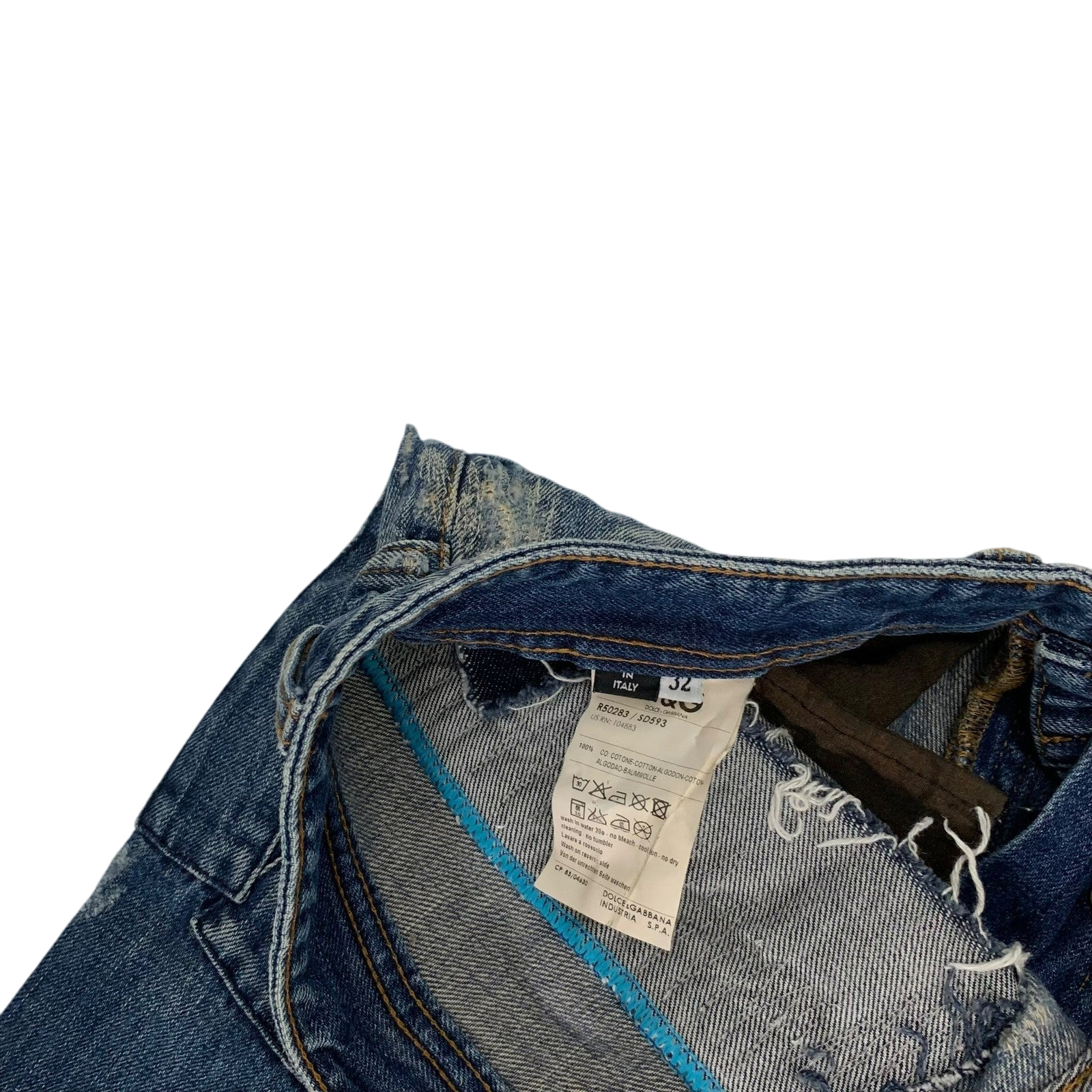Dolce & Gabbana 2000s Patchwork Boro Distressed Jeans (Size 32”) thumbnail 5