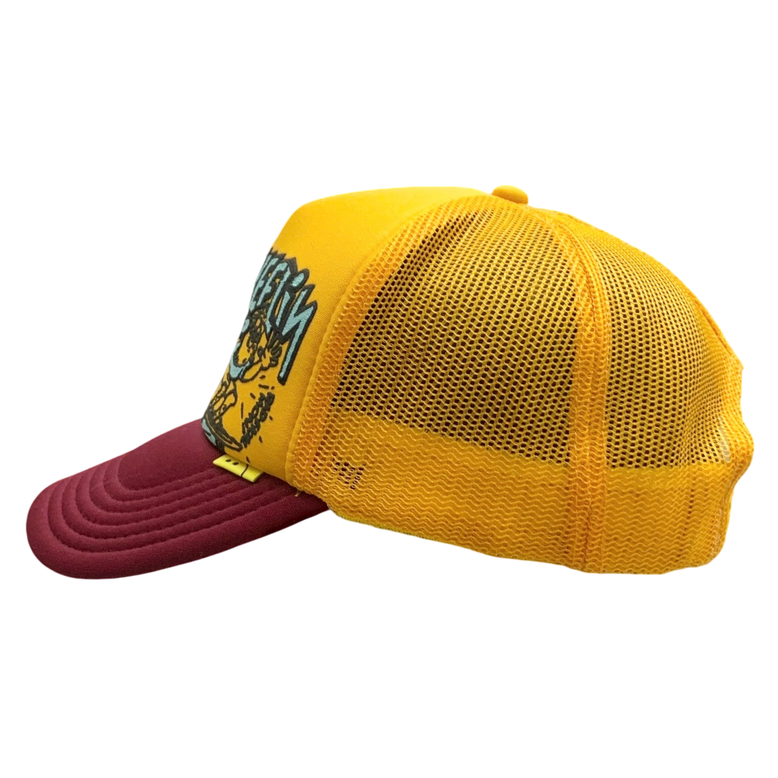 Kapital ‘Free Wheelin’ Trucker Cap Yellow/Burgundy thumbnail 3
