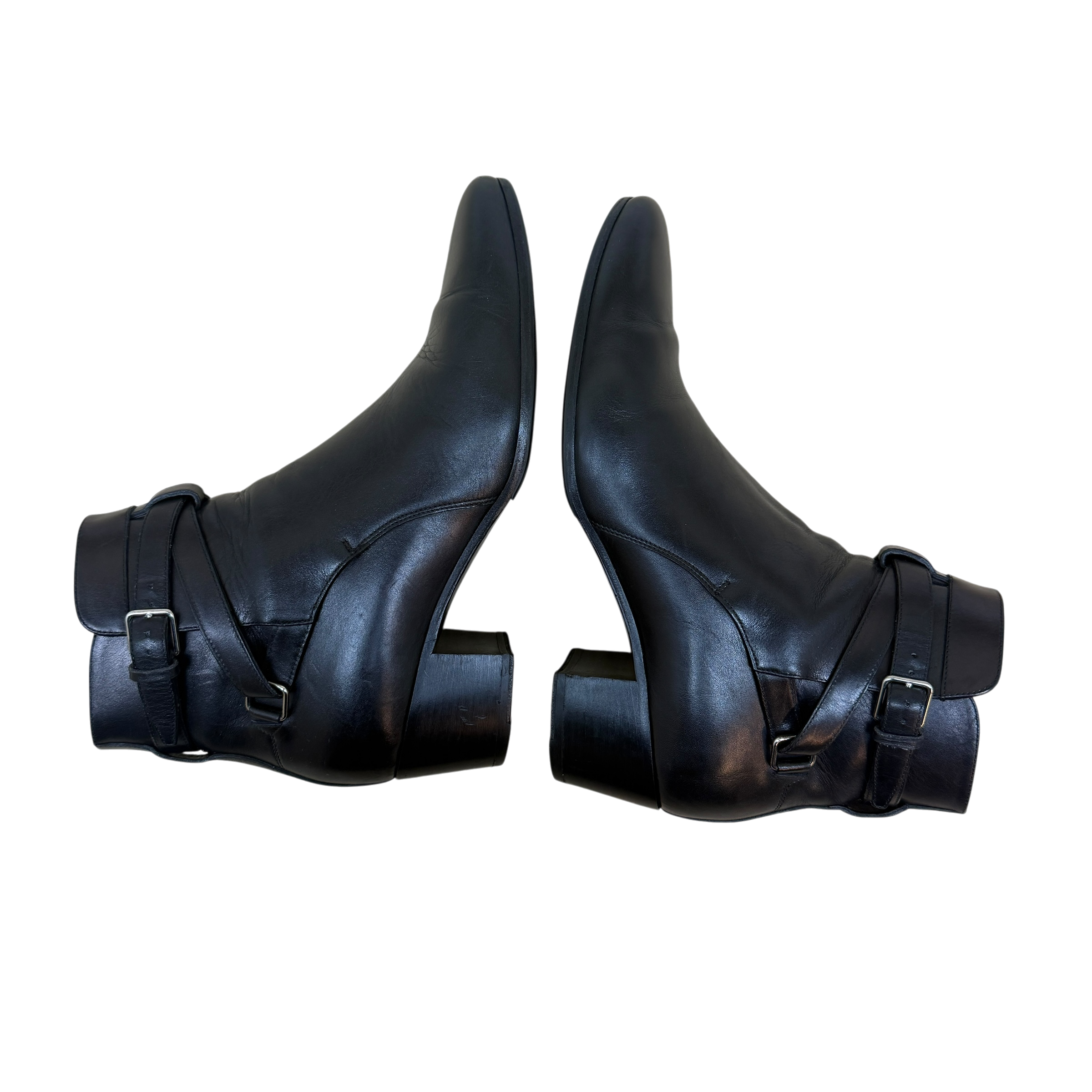Saint Laurent Pointed Toe Leather Ankle Boots Black (Size EU39.5) thumbnail 3