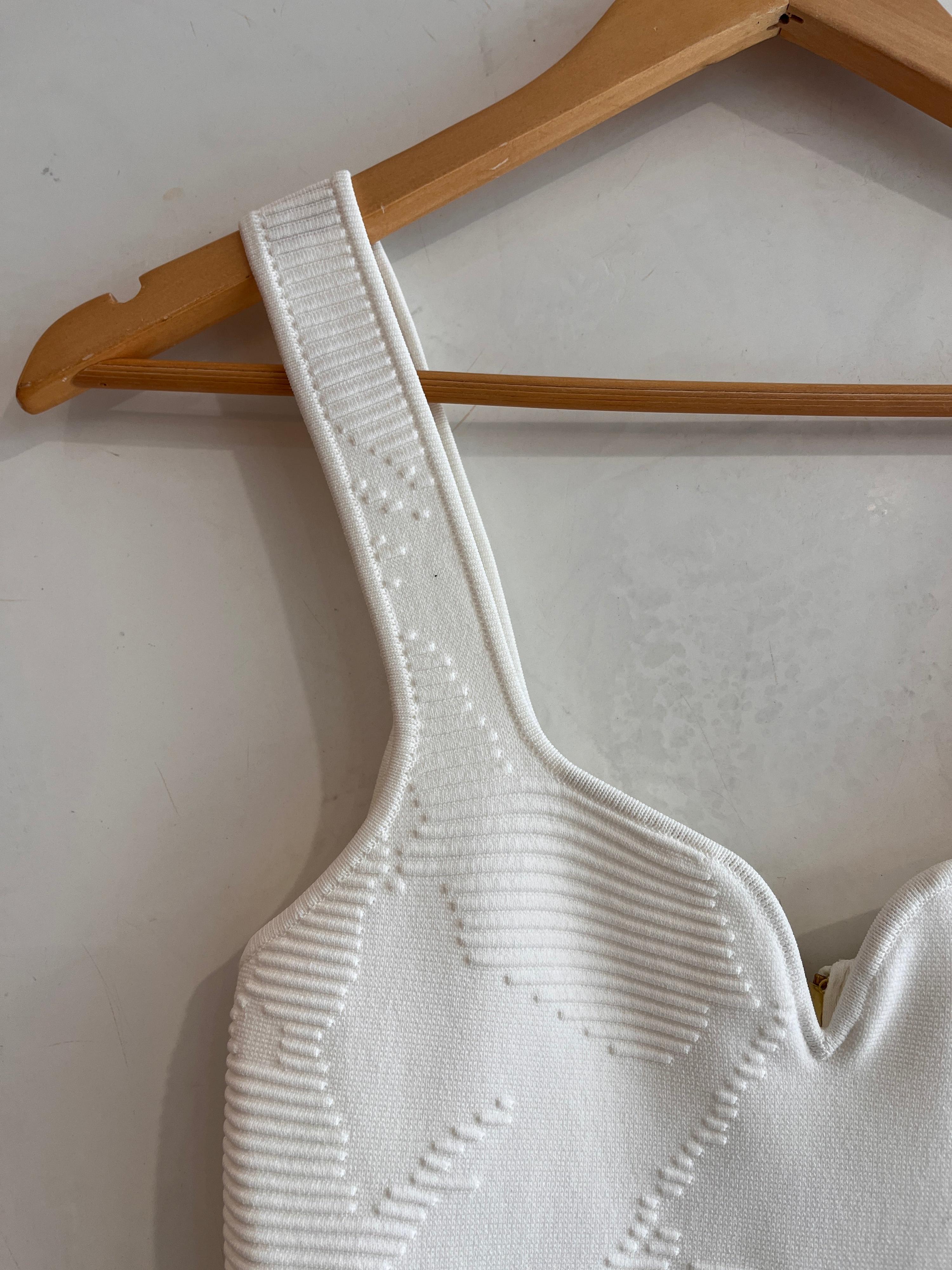 AJE White Knit Mini Dress Size XS thumbnail 3