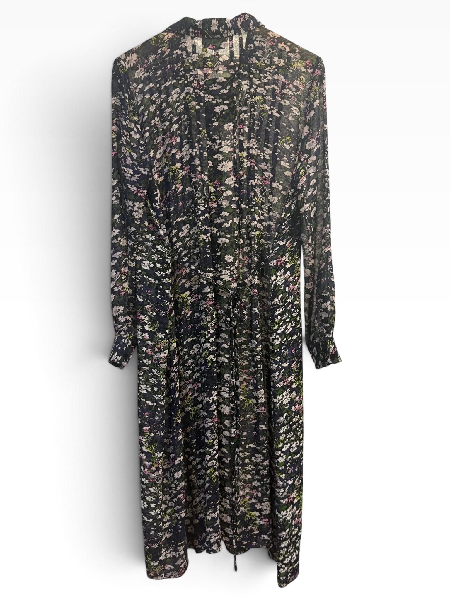 Ganni Black Floral Print Dress 40 thumbnail 2