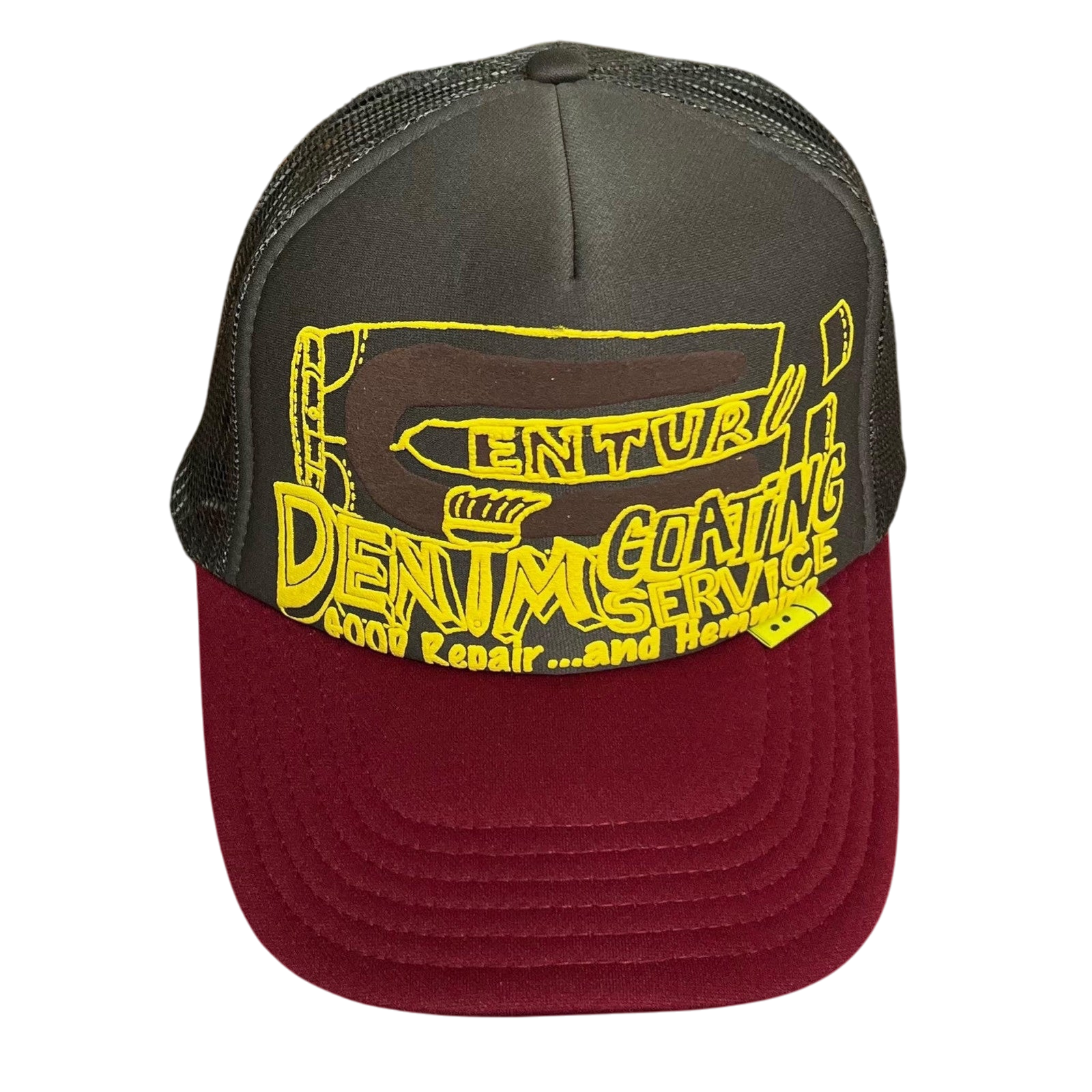 Kapital 'Century Denim Trucker' Trucker Cap Grey / Maroon thumbnail 2