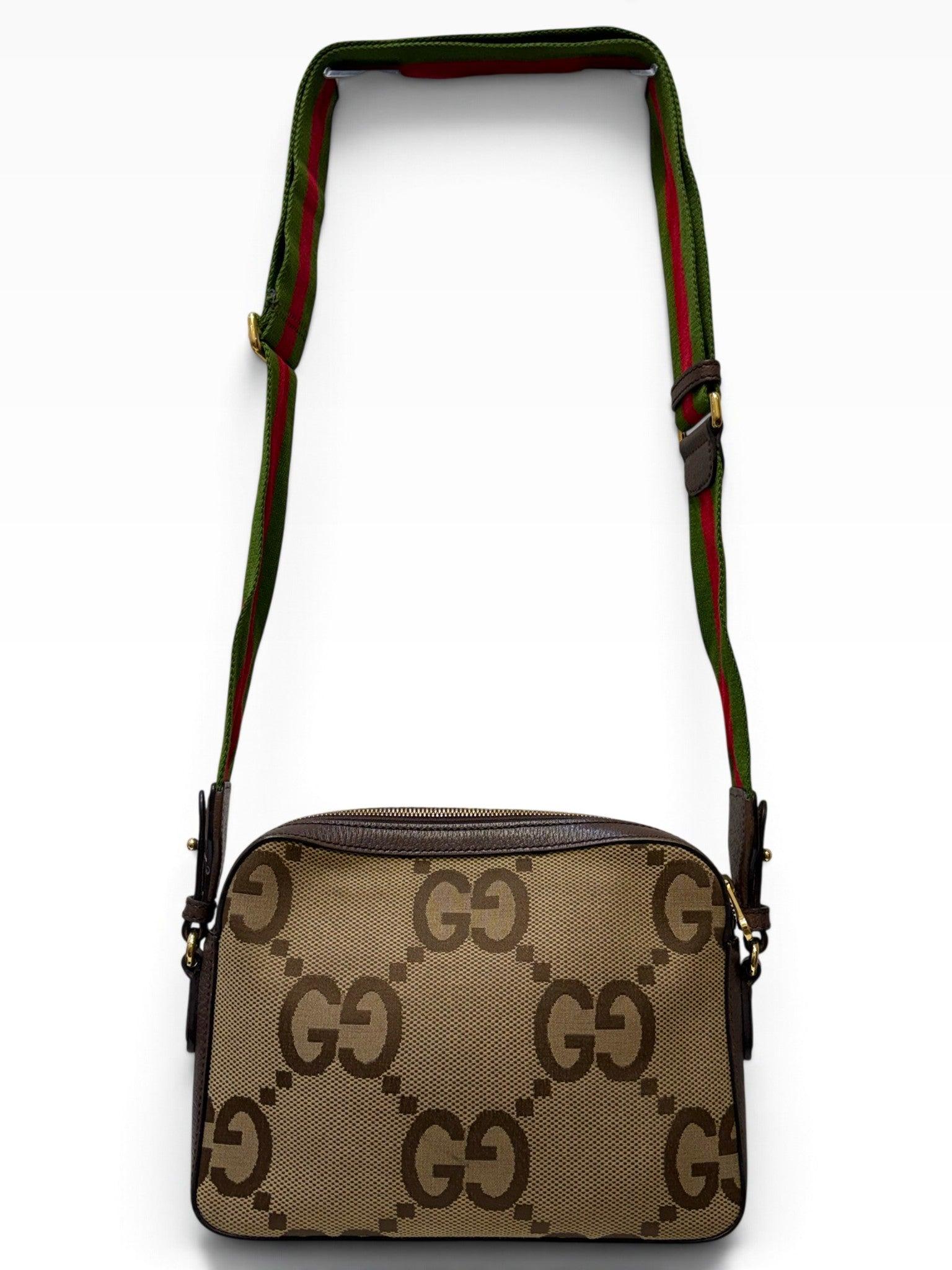 Gucci Monogram Brown Leather Bag