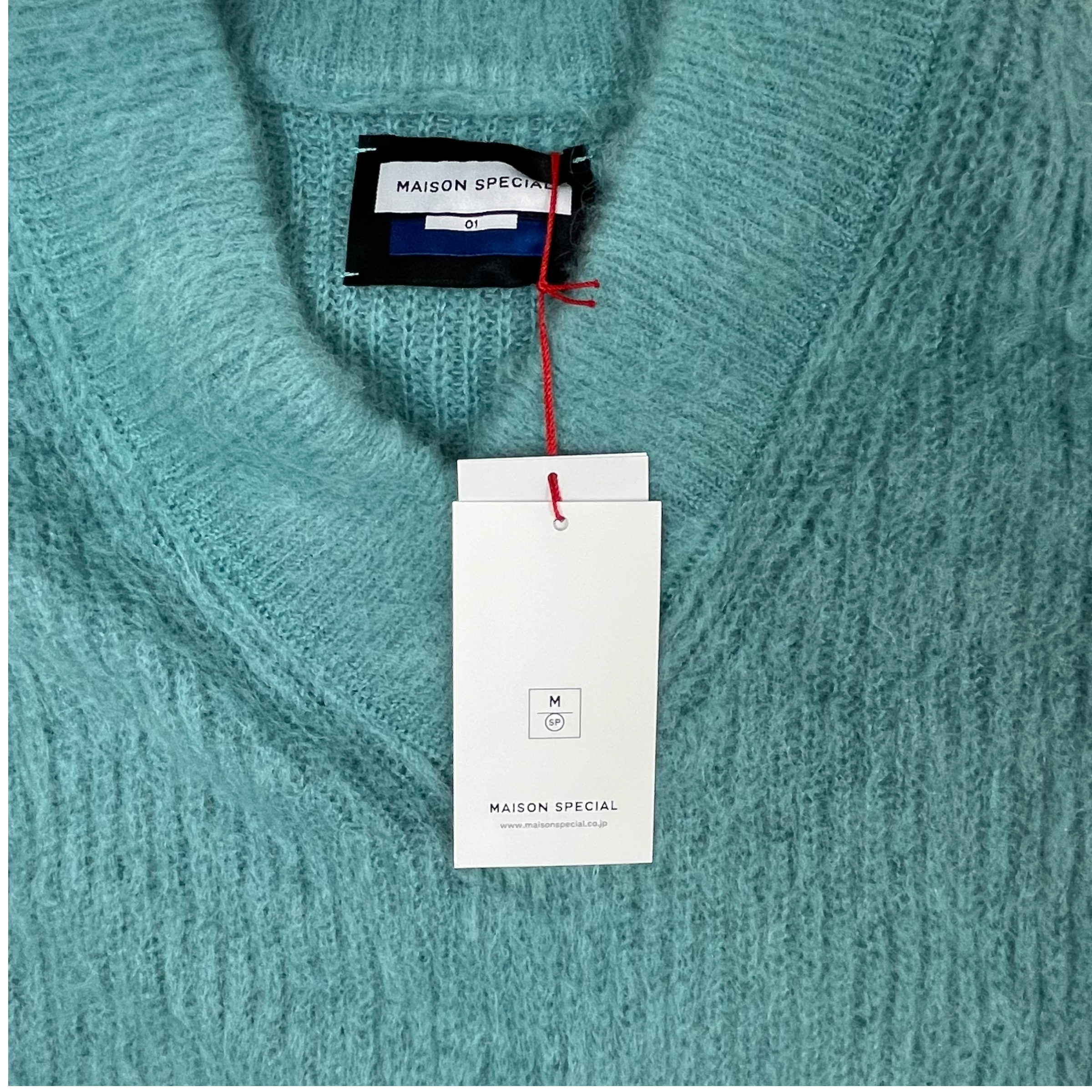 Maison Special Colour Block Knit Jumper Blue/Orange (Size 1) thumbnail 10
