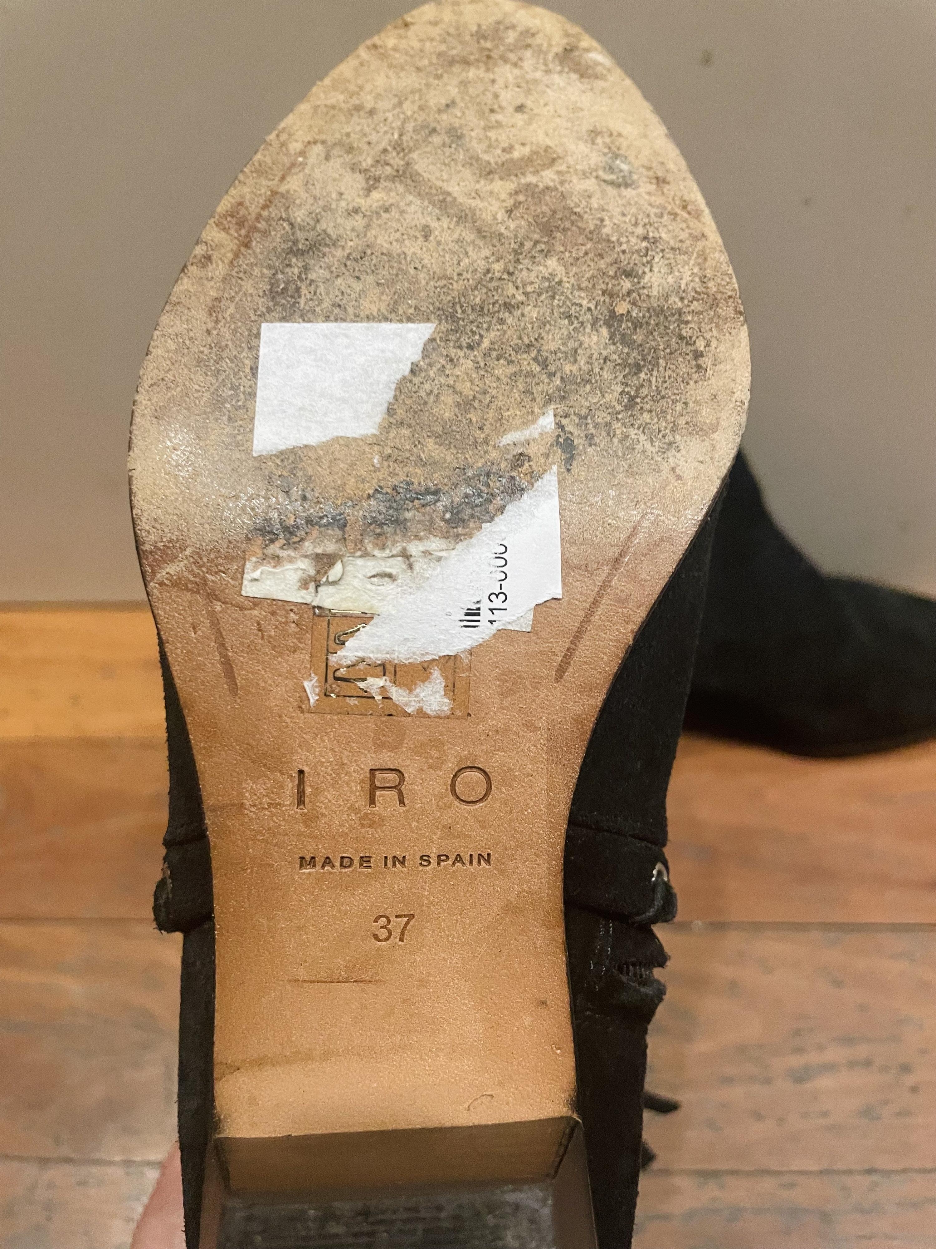 IRO Black Suede Booties 37 thumbnail 2
