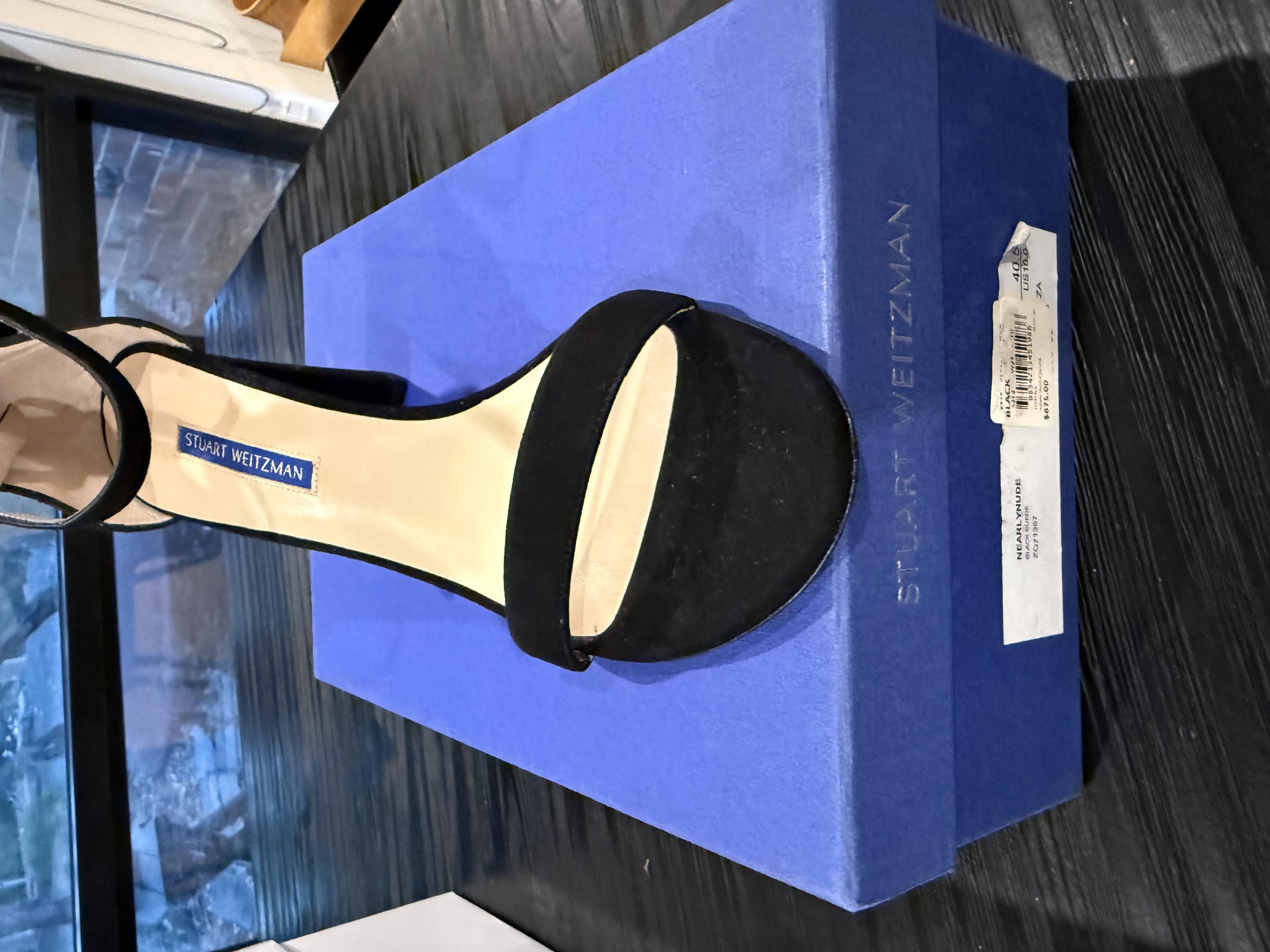 Stuart Weitzman Black Suede Heel 40.5 WB