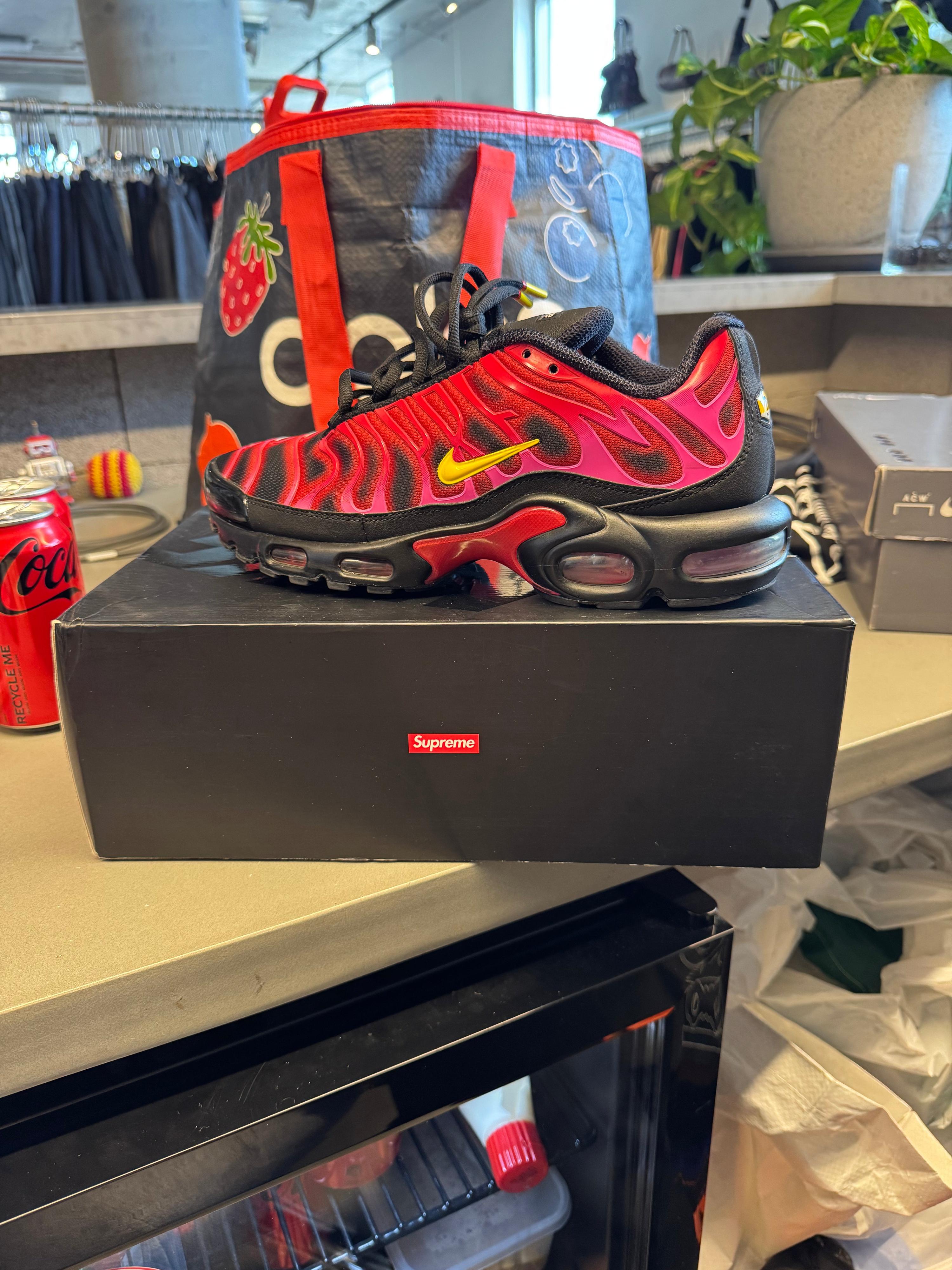 Supreme x Nike Air Max Plus TN Sneakers ‘University Red’ (Size US8.5/UK7.5)