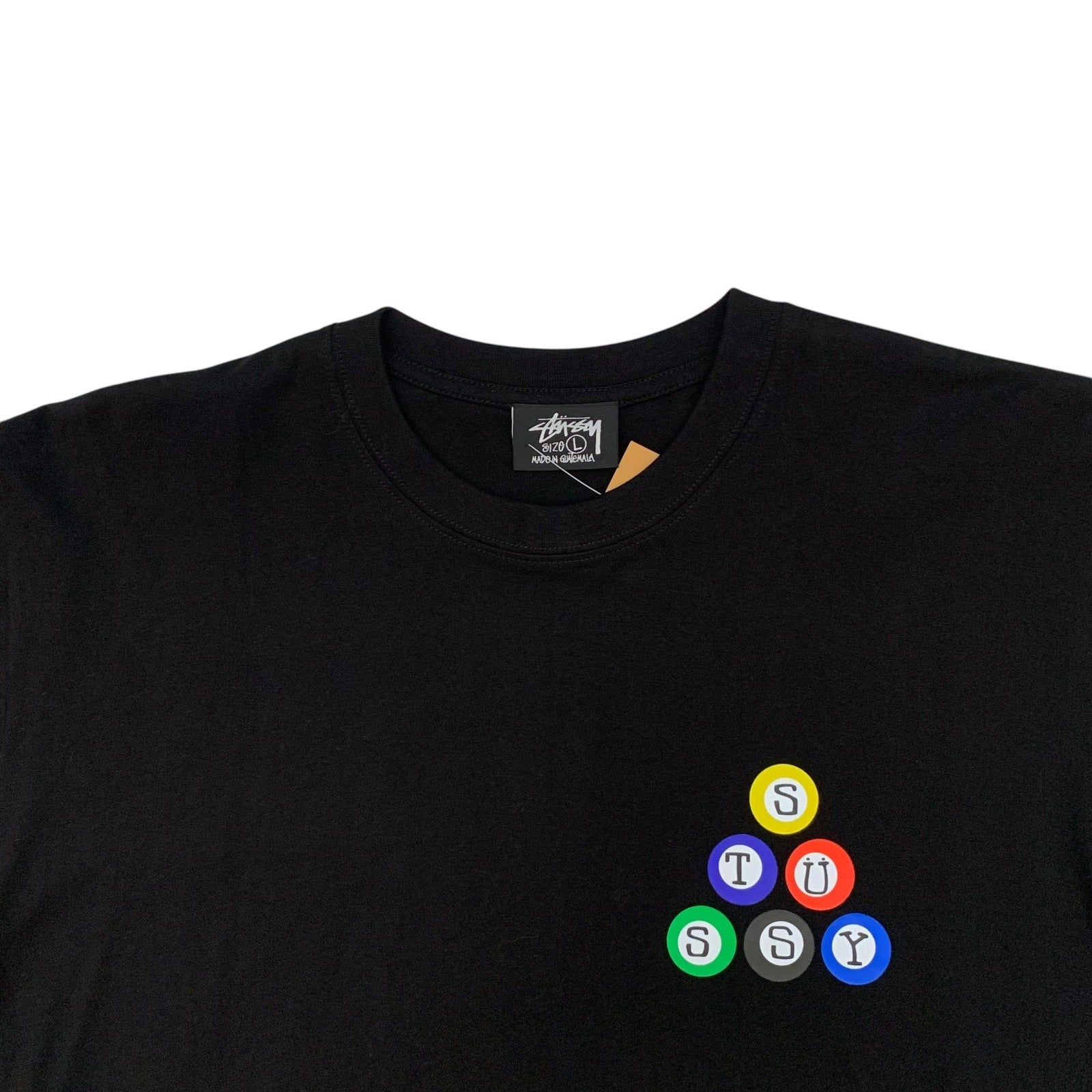 Stussy Billiards Pyramid T-Shirt Black (Fits M-L) thumbnail 3