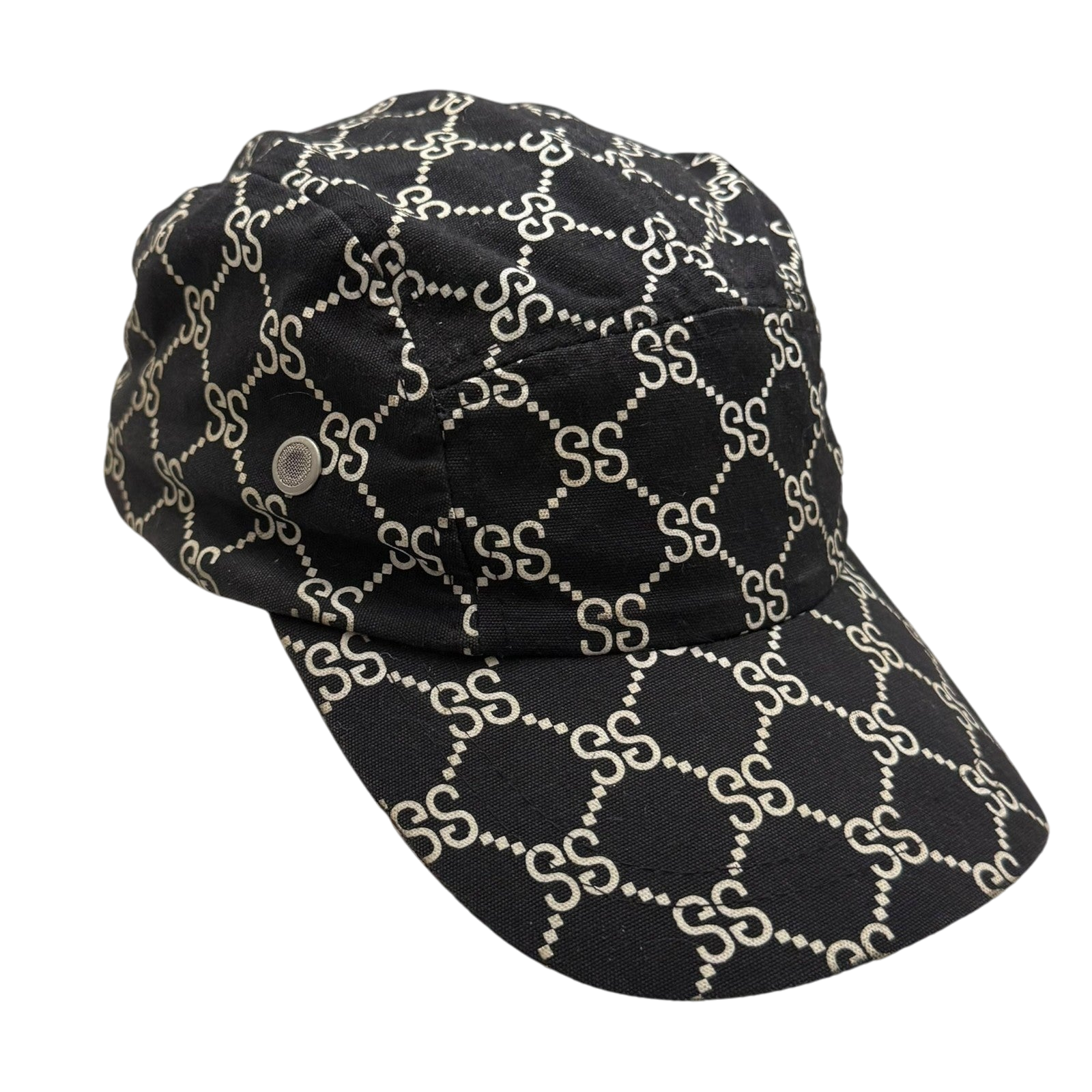 Stussy Vintage 2001 ‘Stucci’ Monogram Cap Black