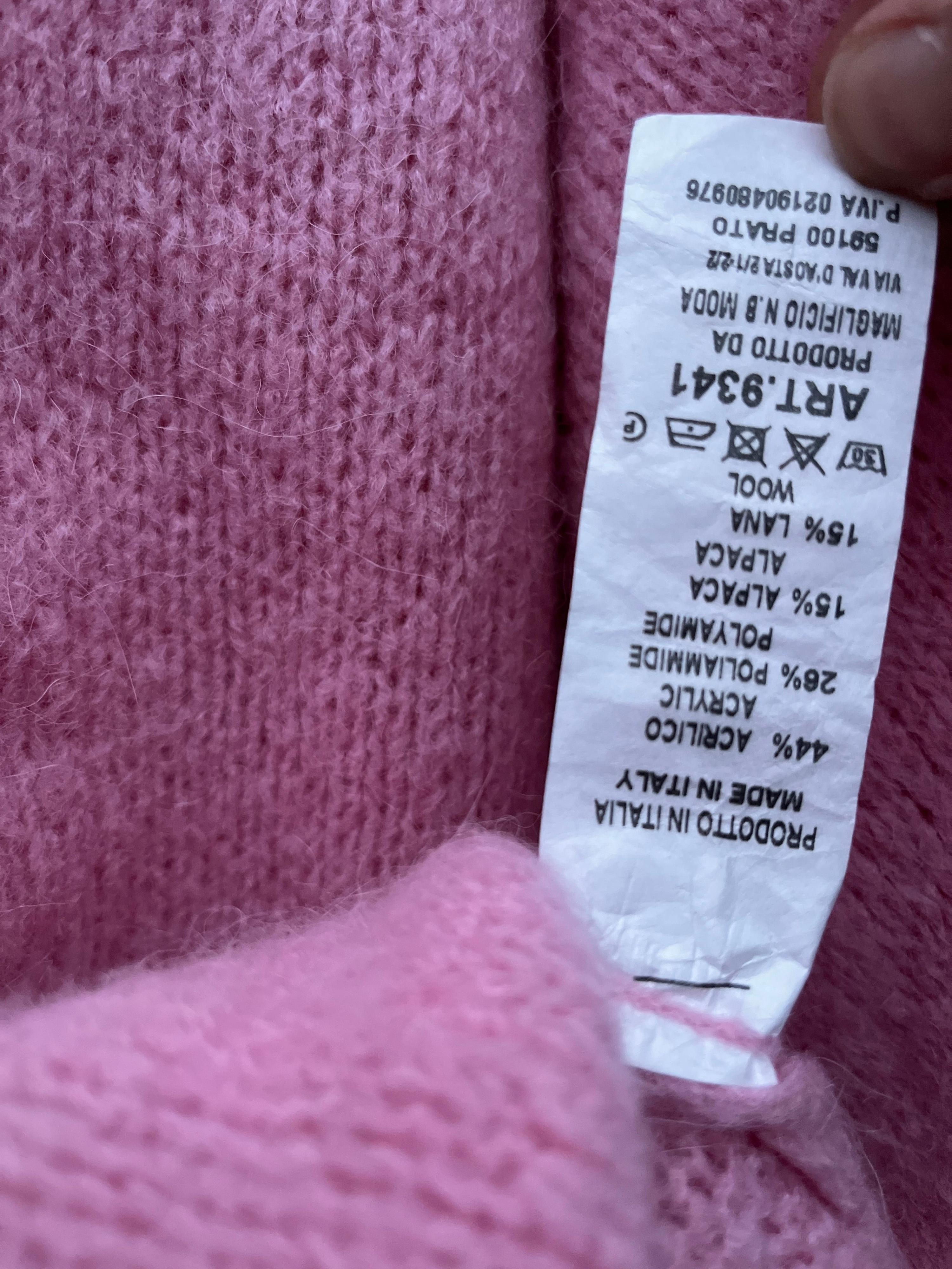 Dallitalia Pink Wool Blend Cardigan Size M-L thumbnail 7