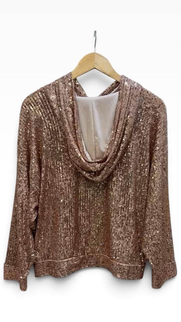 Nara Camicie Bronze Sequin Hoodie 44 thumbnail 7