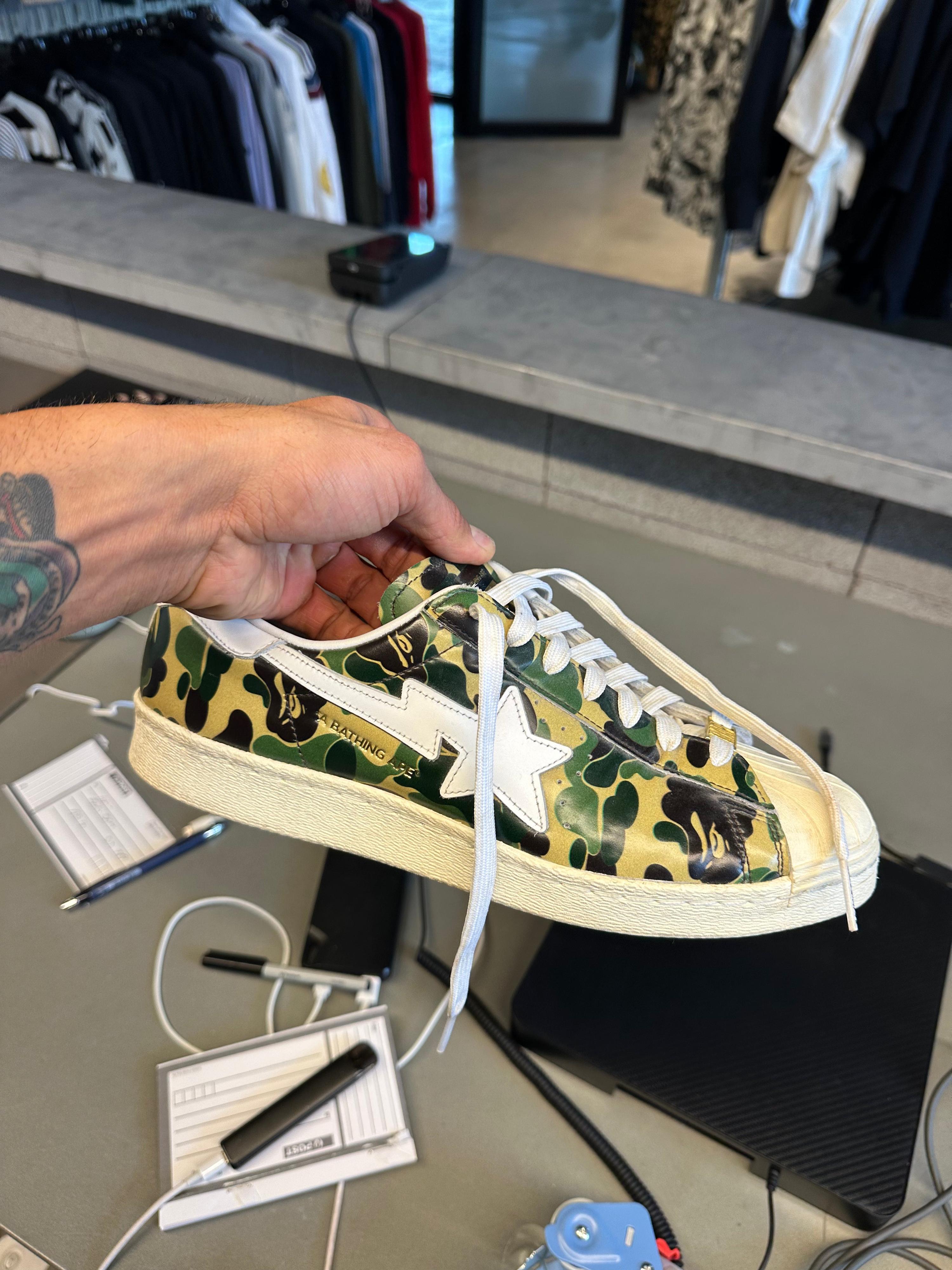 A Bathing Ape (BAPE) x Adidas ABC Camo Superstar Sneakers (US11/UK10.5)