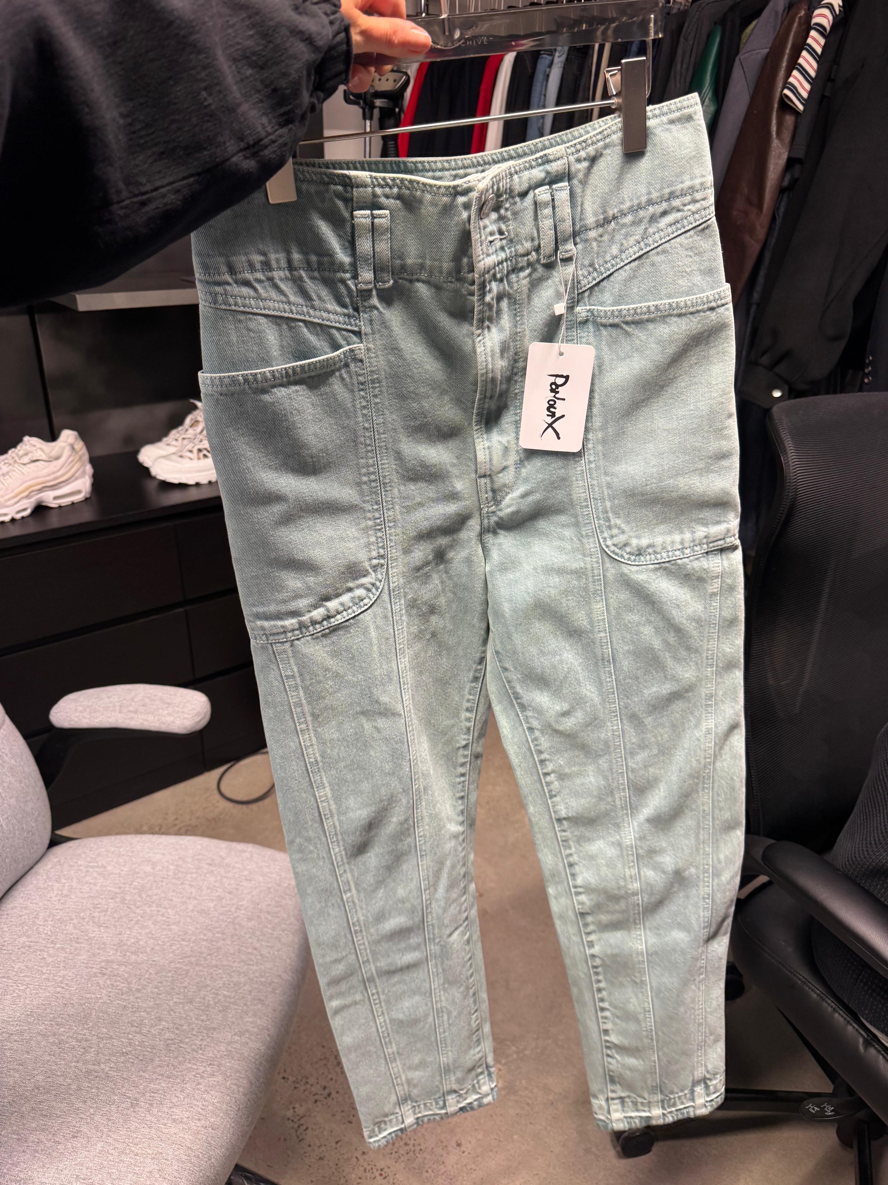Isabel Marant Etoile Green Cargo Jeans (Size 36)