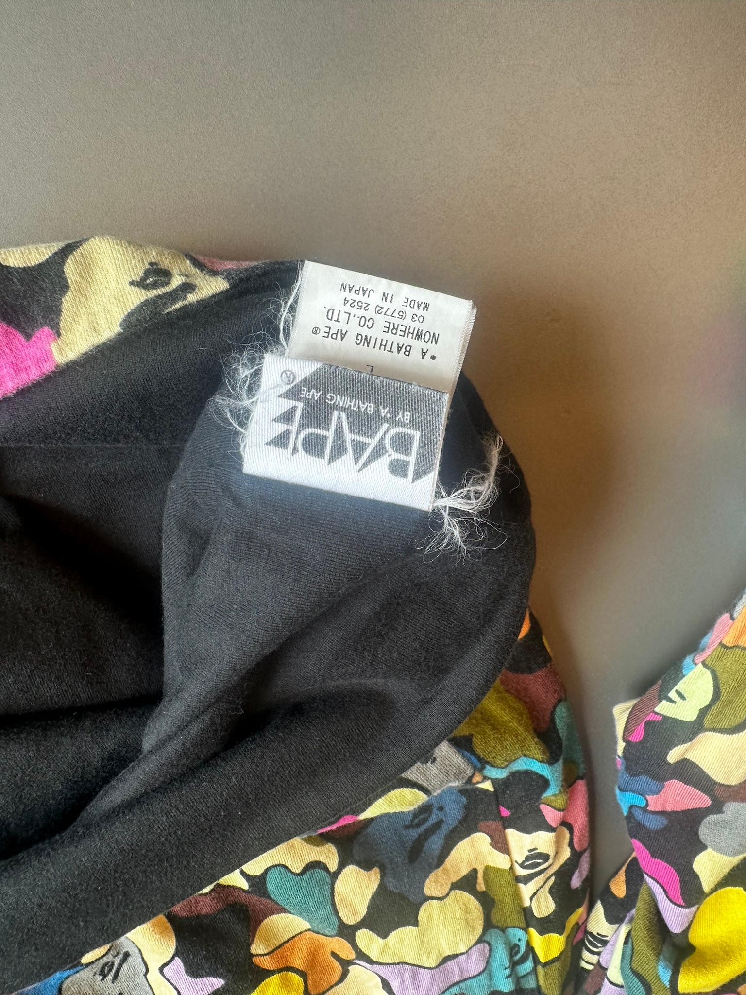 A Bathing Ape (BAPE) Reversible Multi Camo Long Sleeve T-Shirt Black (Size L) thumbnail 2