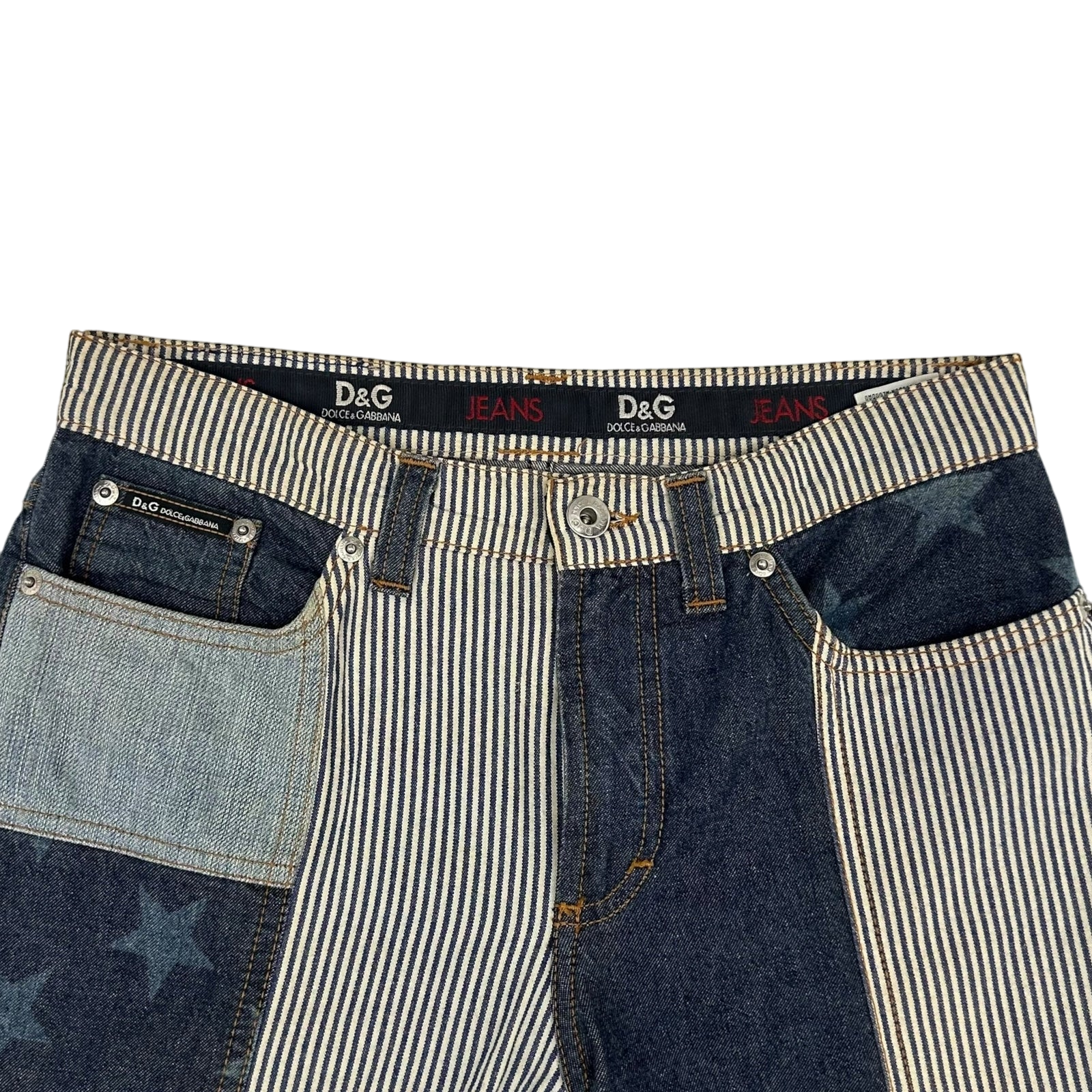 Dolce & Gabanna 2000s Patchwork Women’s Jeans (Size 27”) thumbnail 4
