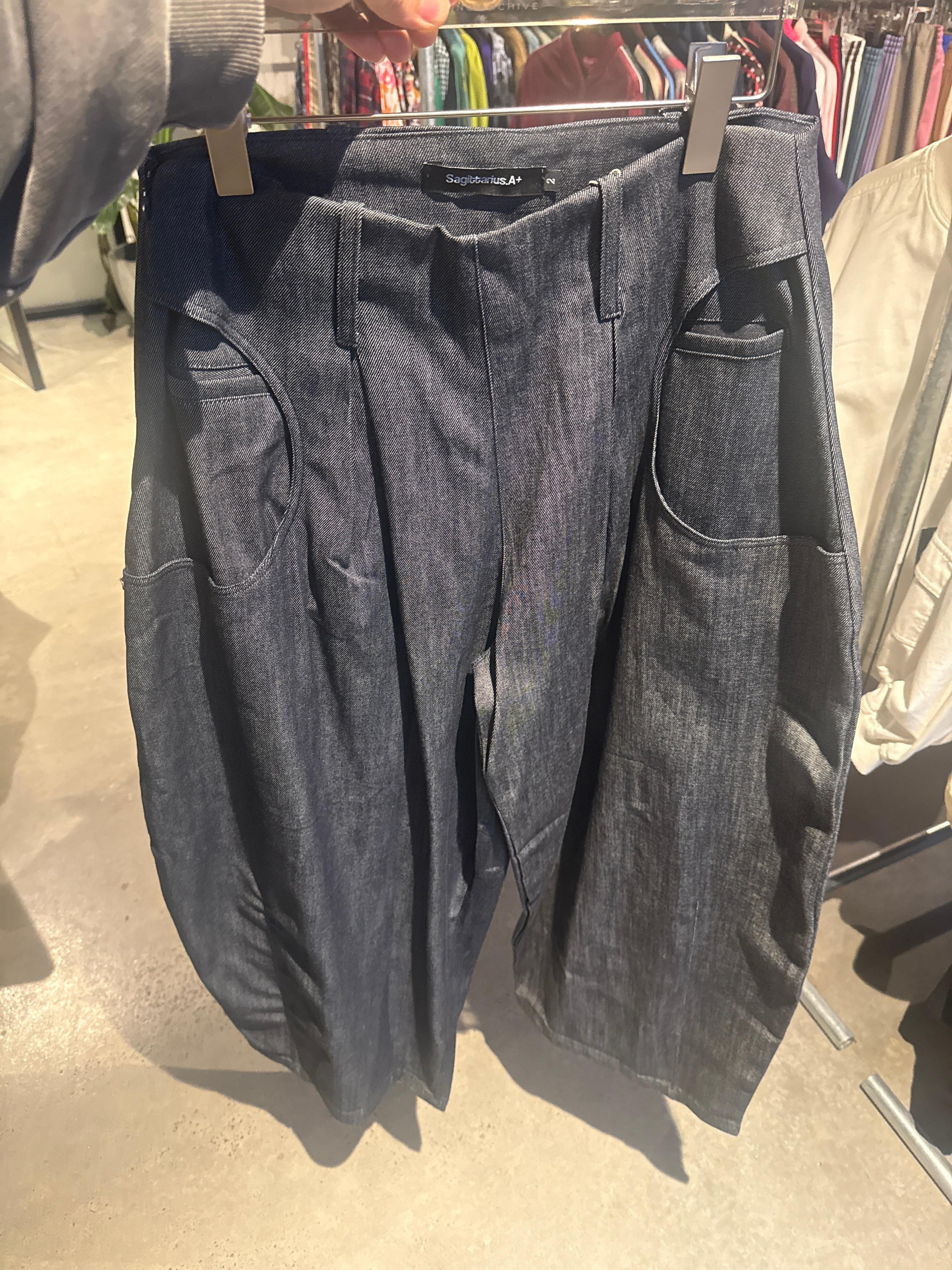 Sagittarius. A+ Orionis Raw Denim Pants Dark Blue - 2