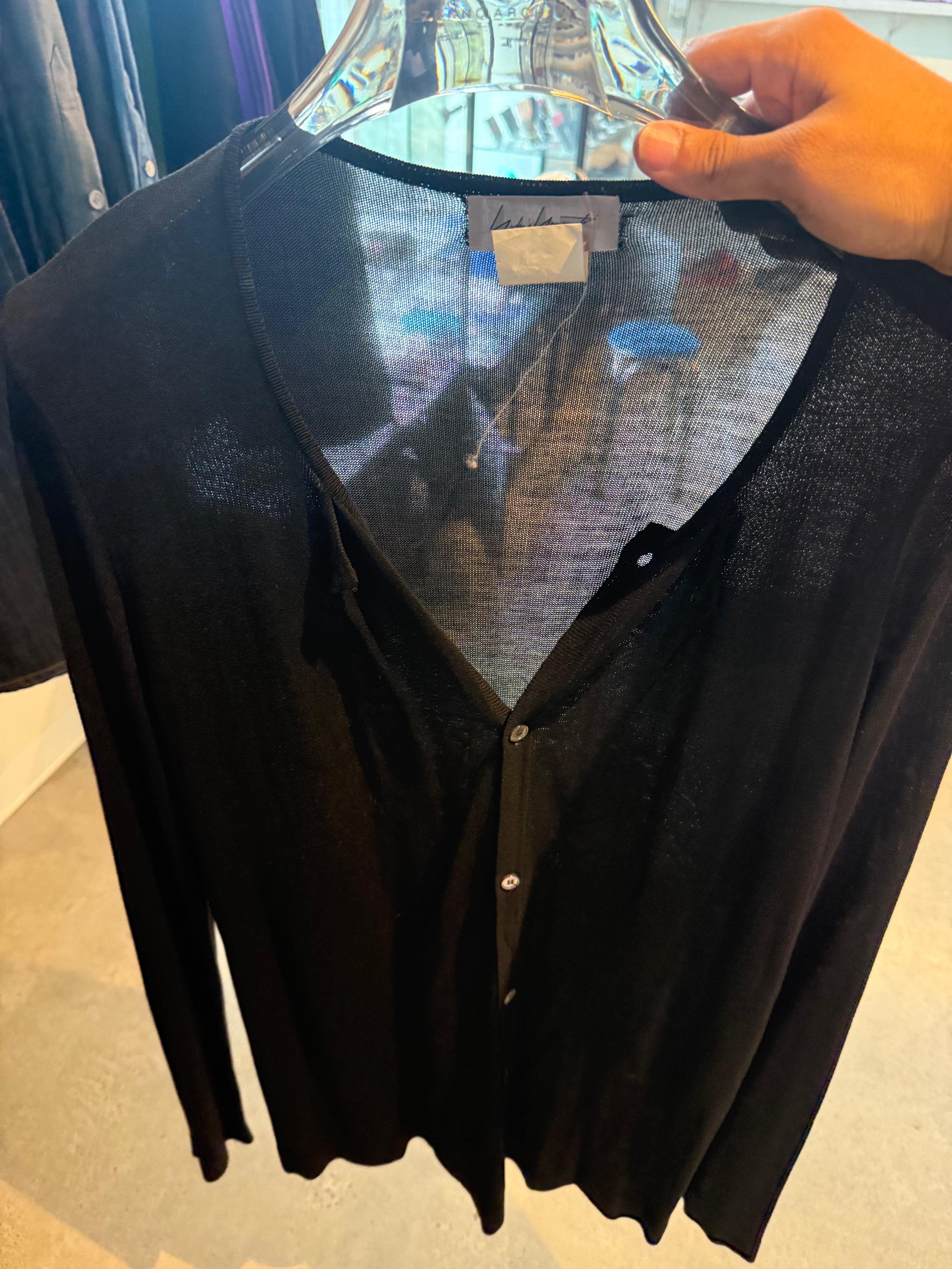 Yohji Yamamoto Long Cardigan Black (Size XL)