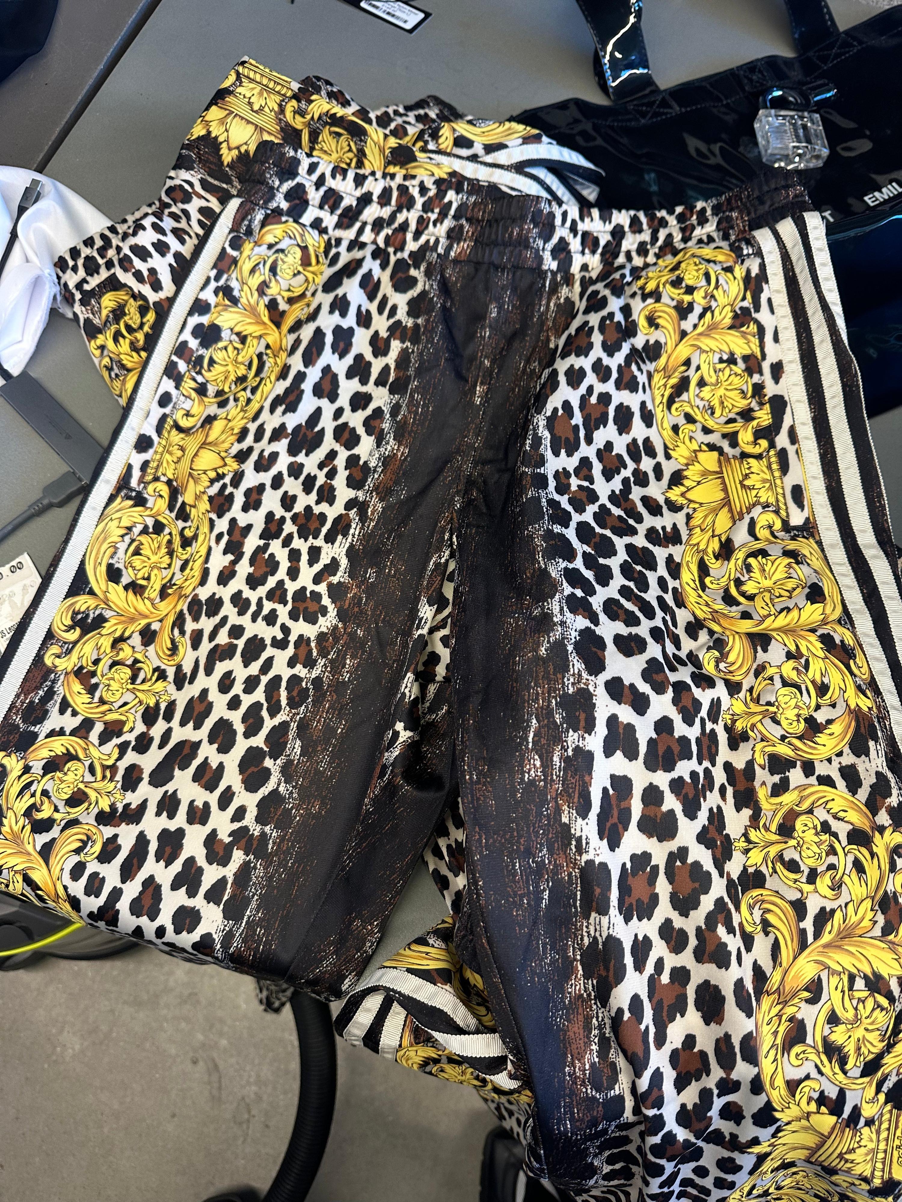 Adidas x Jeremy Scott Leopard Baroque Print Track Pants (Size M)