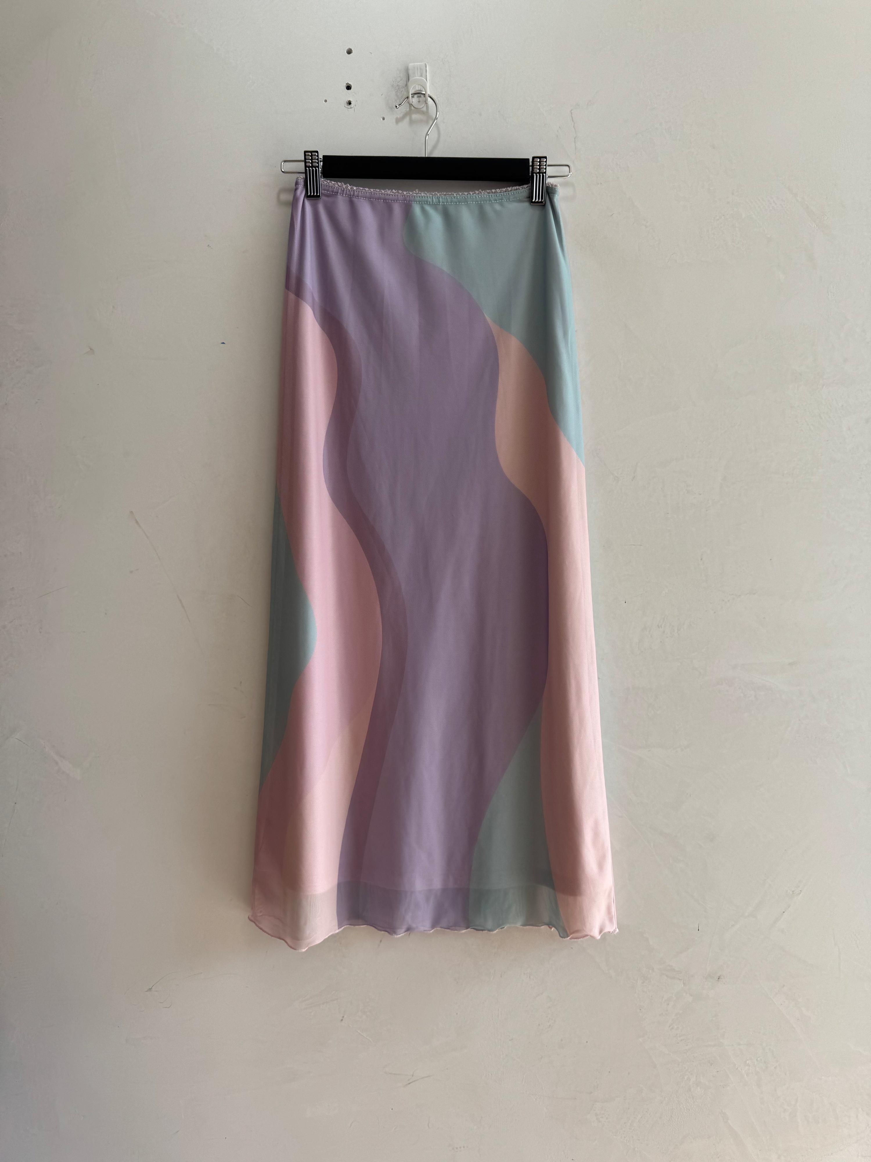 Mint Vanilla Pastel Mesh Skirt