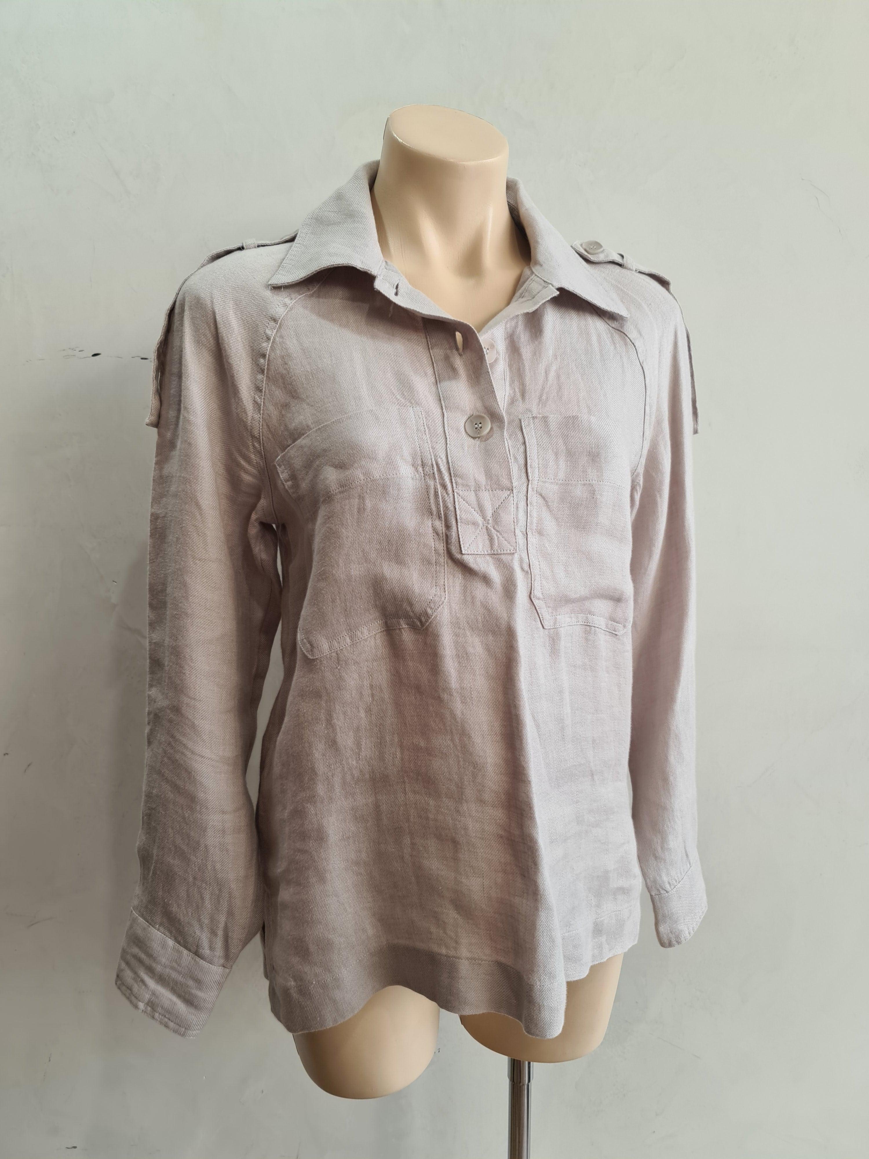 Country Road Oat linen Shirt - size 6 thumbnail 4