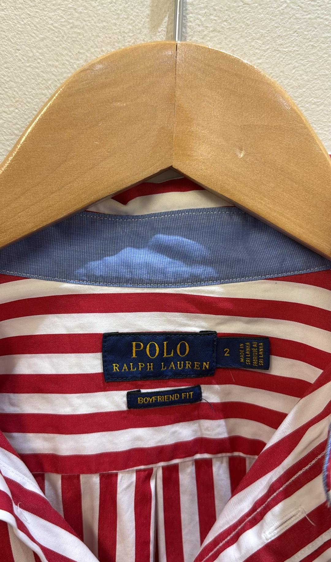 Polo Ralph Lauren Red White Stripe Shirt 2 thumbnail 3
